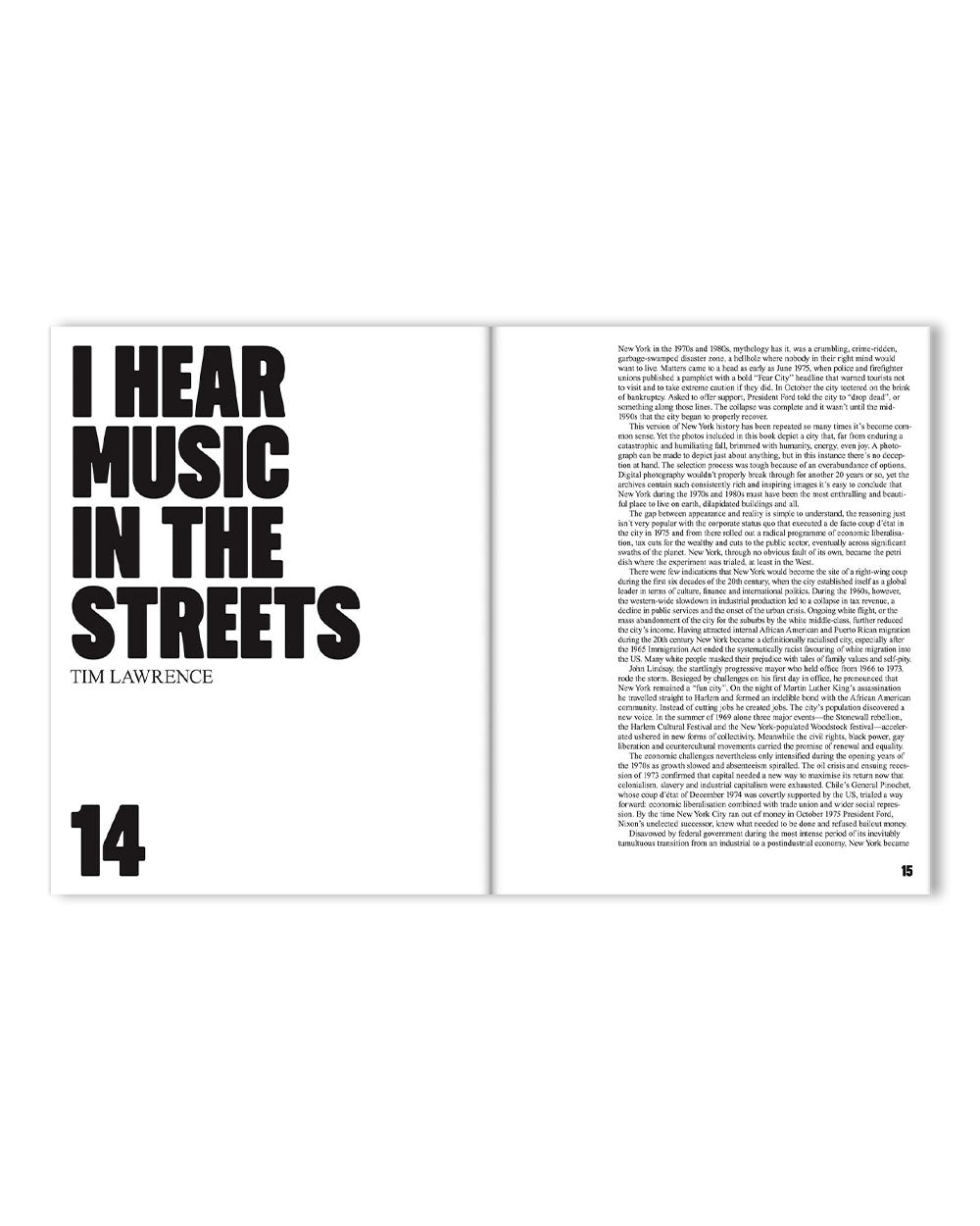 I Hear Music in the Streets - New York 1969–89