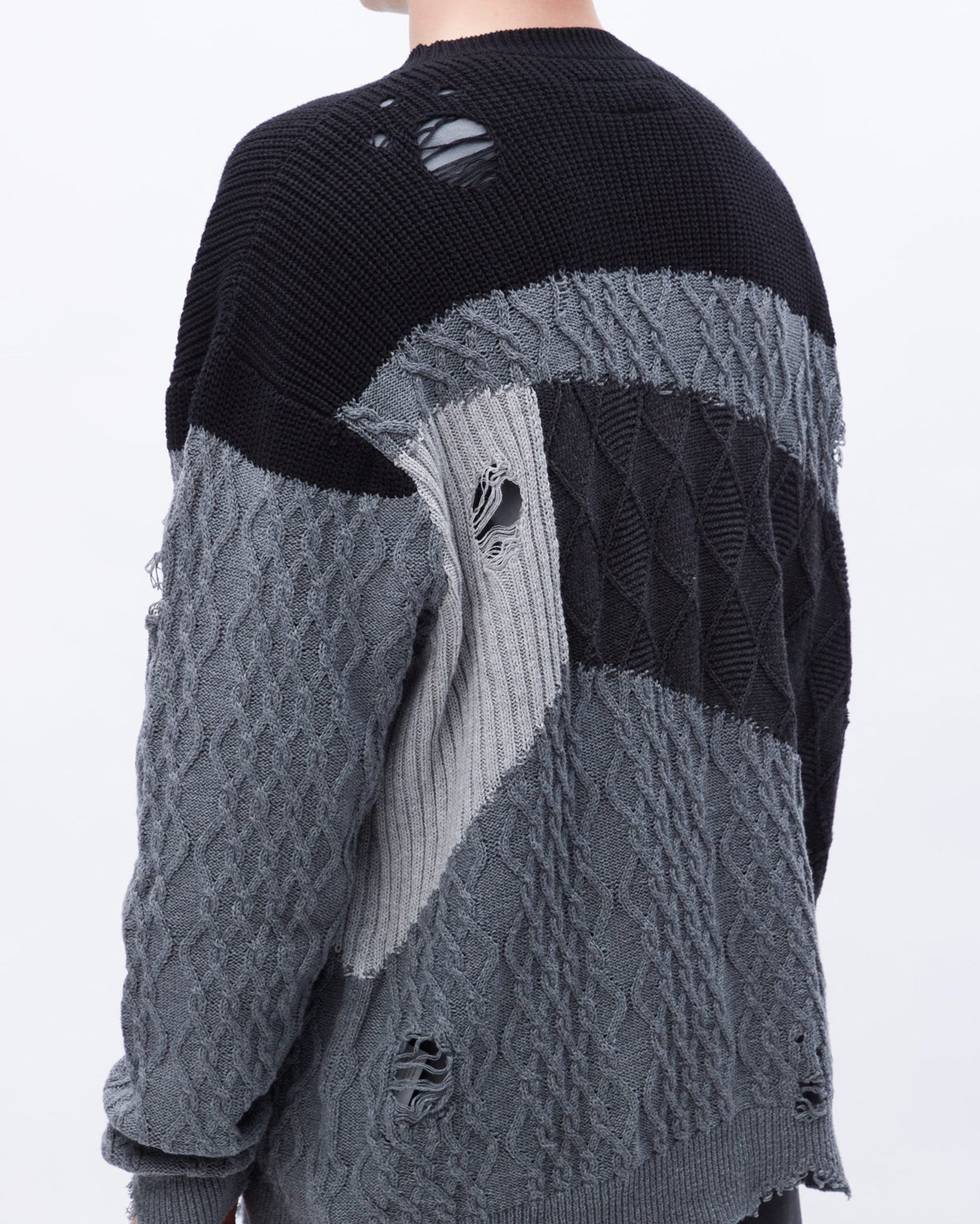 Patchwork Sweater - Black