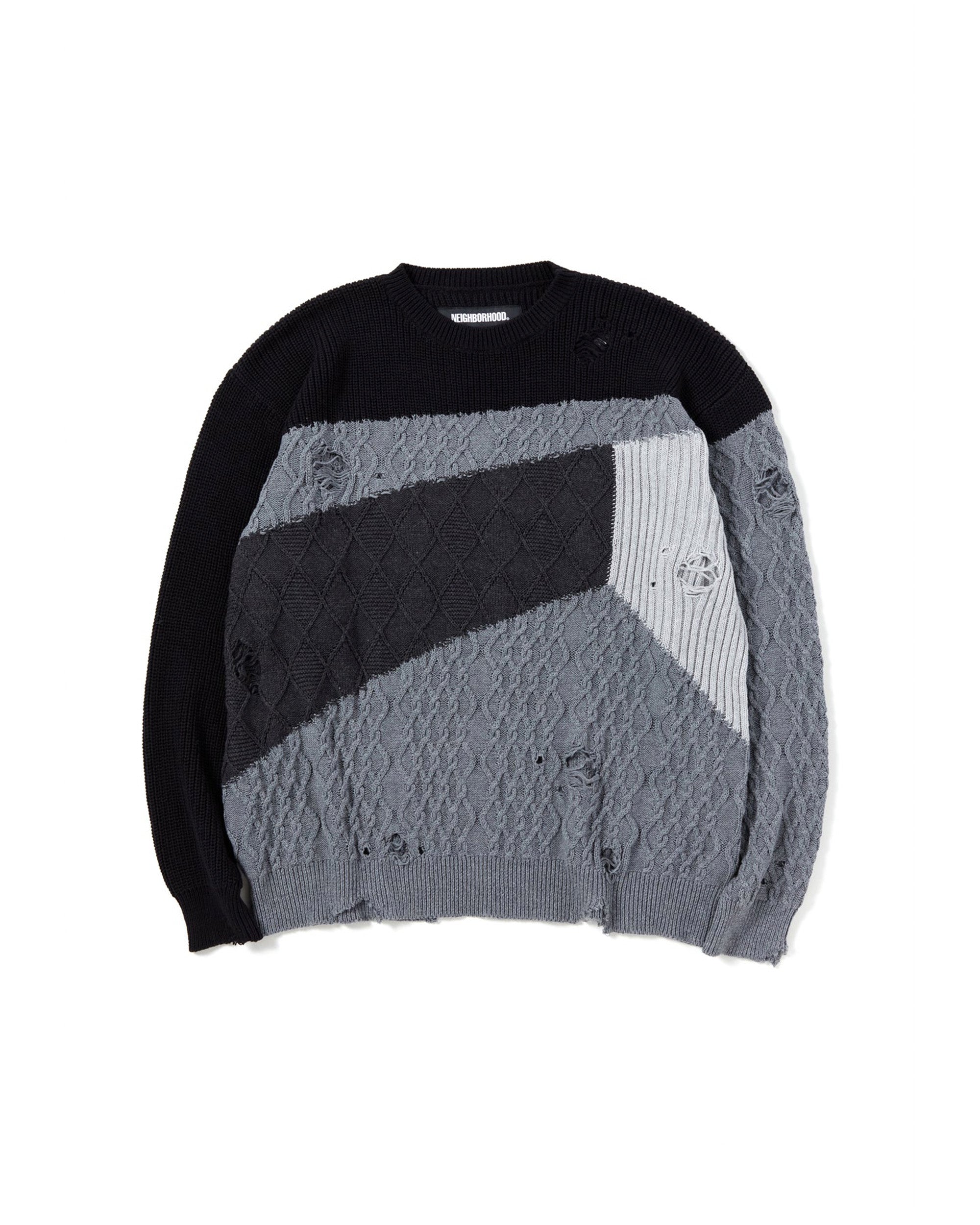 Patchwork Sweater - Black