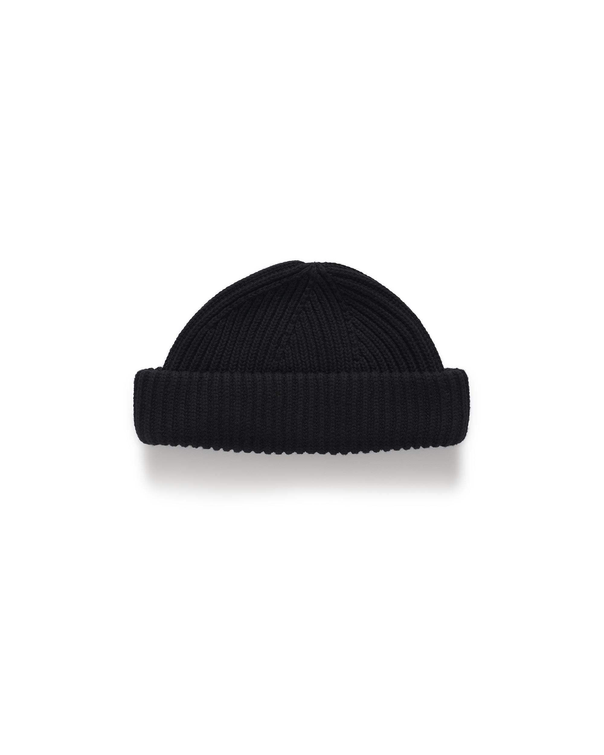 Ribbed Knit Beanie - Black