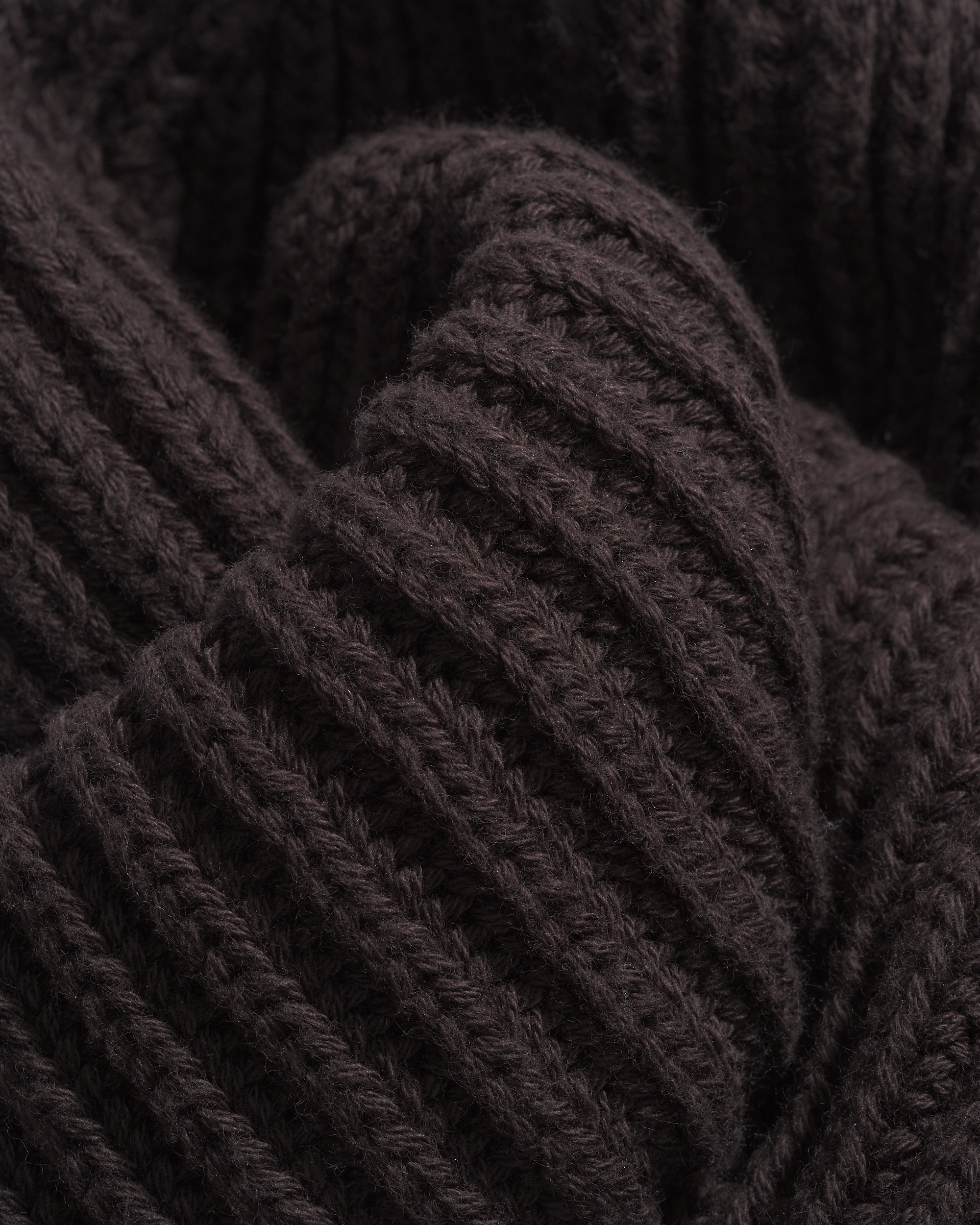 Ribbed Knit Beanie - Coffee