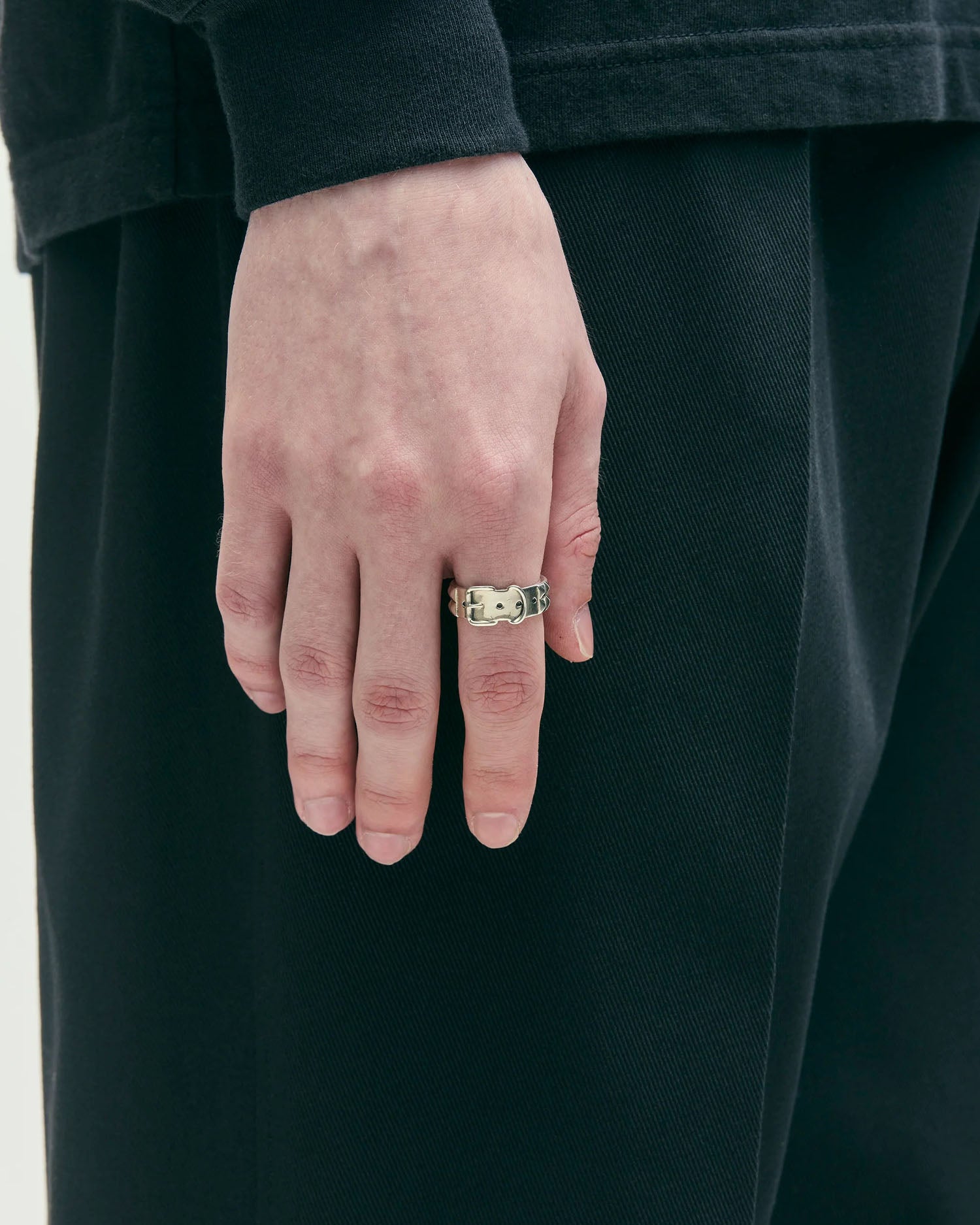 Silver Studs Belt Ring - 925 Silver