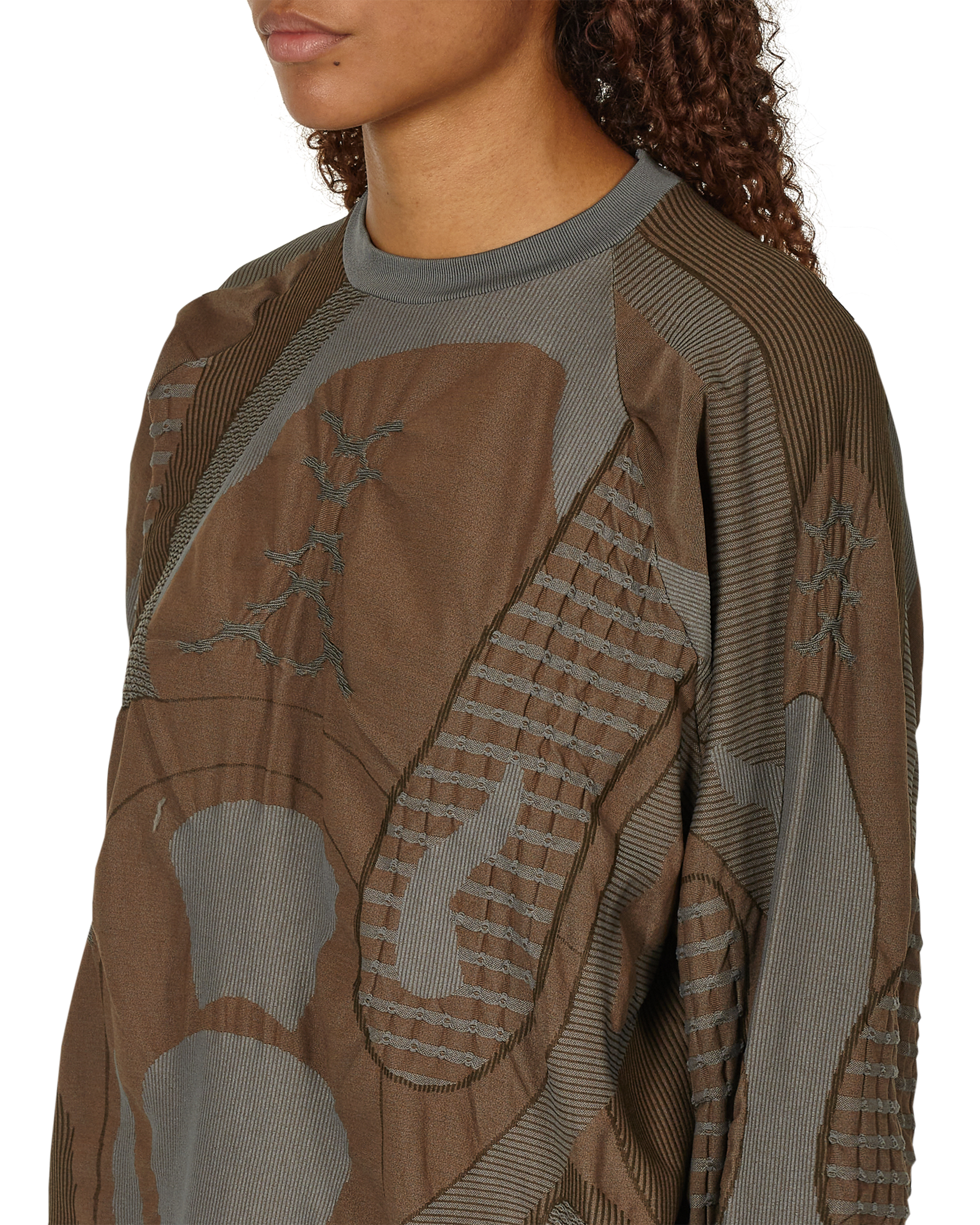 Oversize 3D Knit - Brown / Grey
