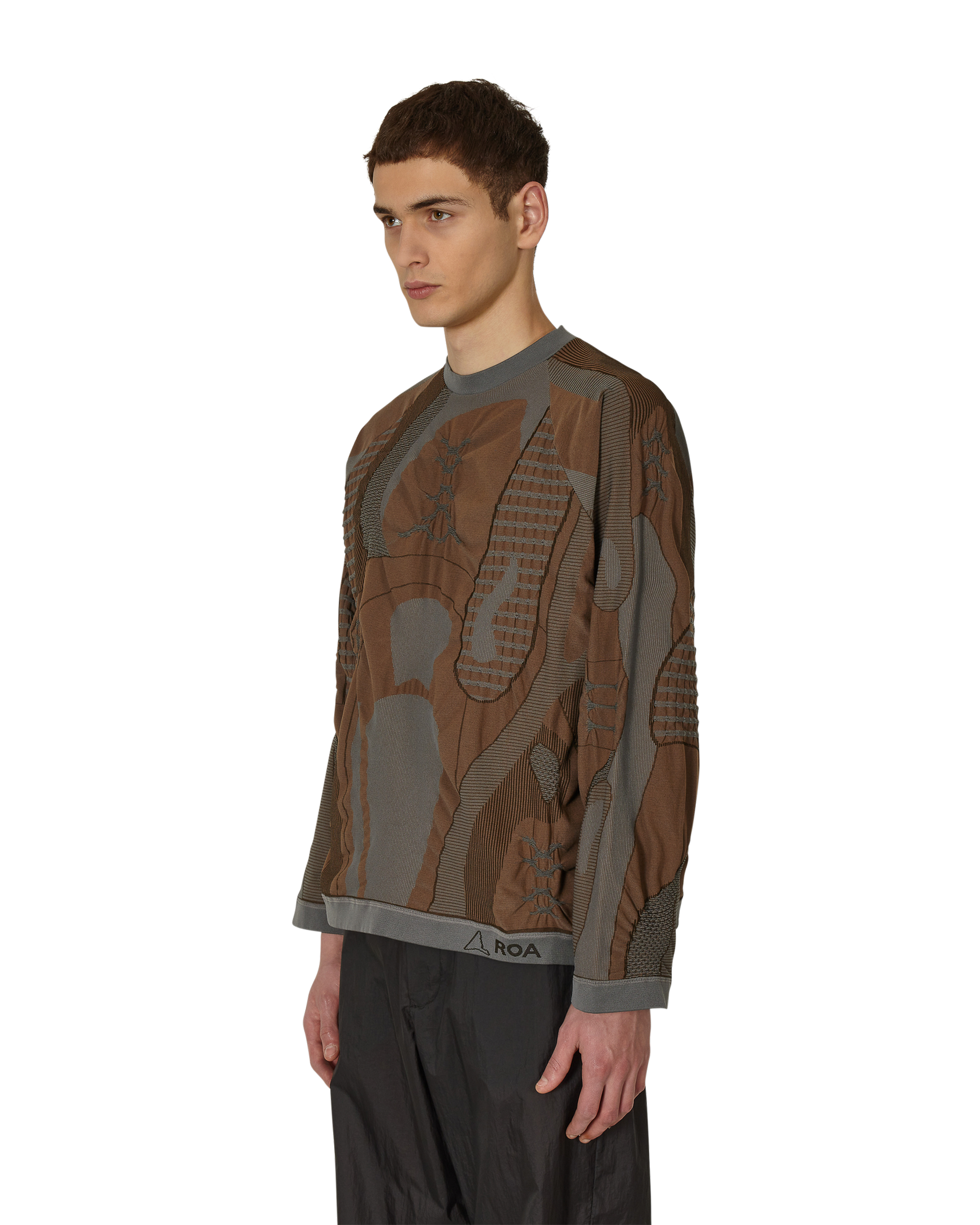 Oversize 3D Knit - Brown / Grey