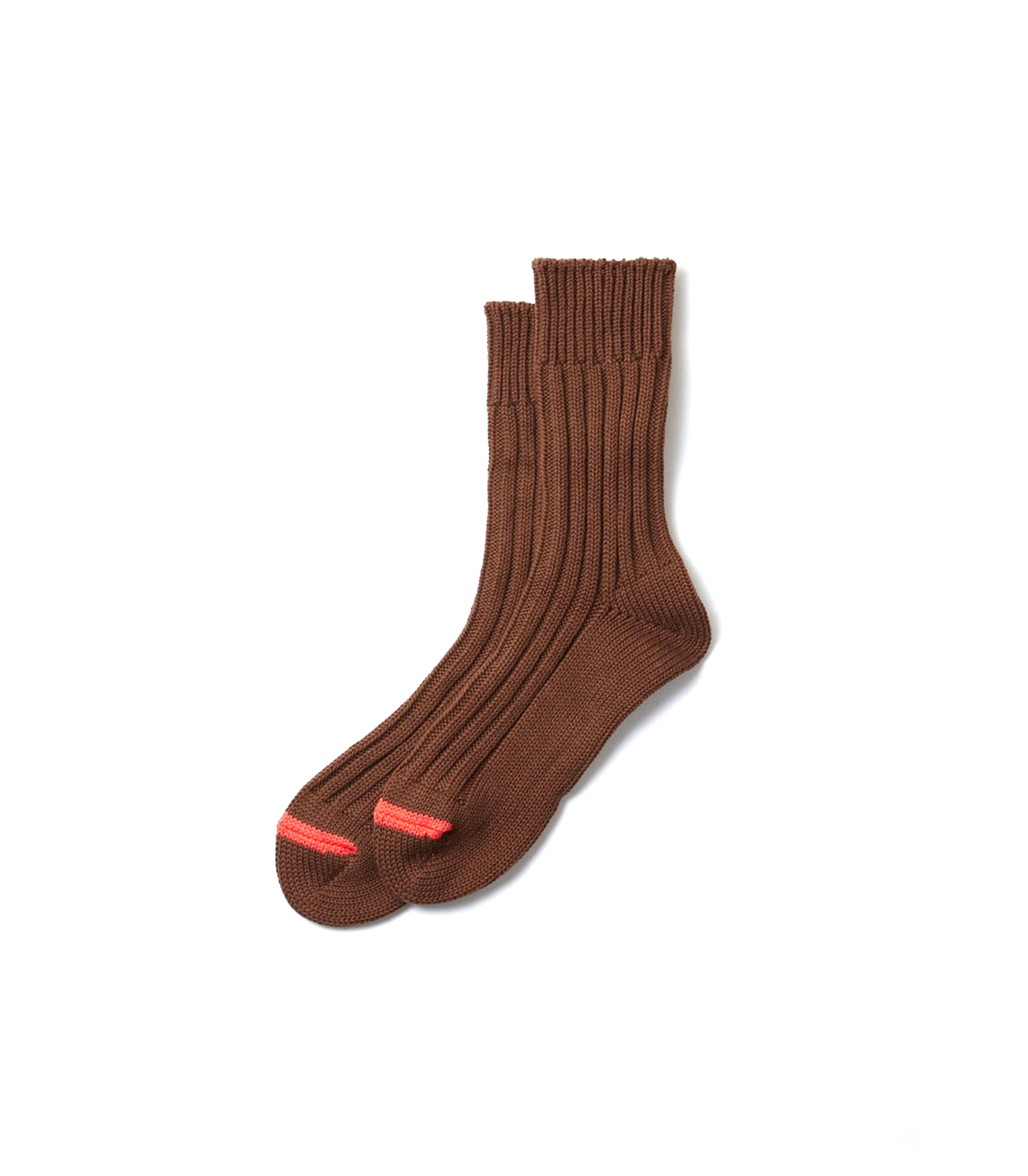 Low Gauge Mid Sock - Brown / Poppy