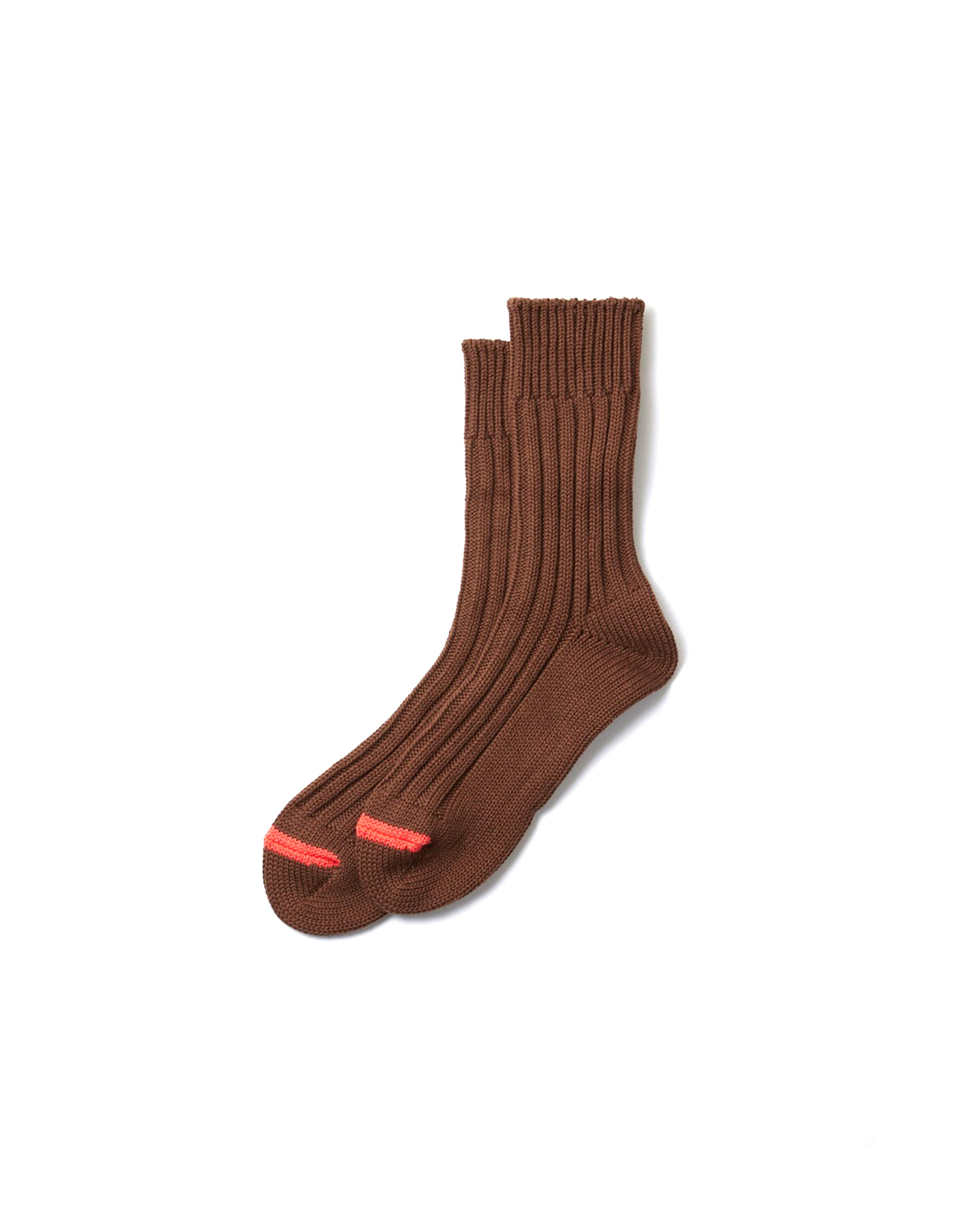 Low Gauge Mid Sock - Brown / Poppy