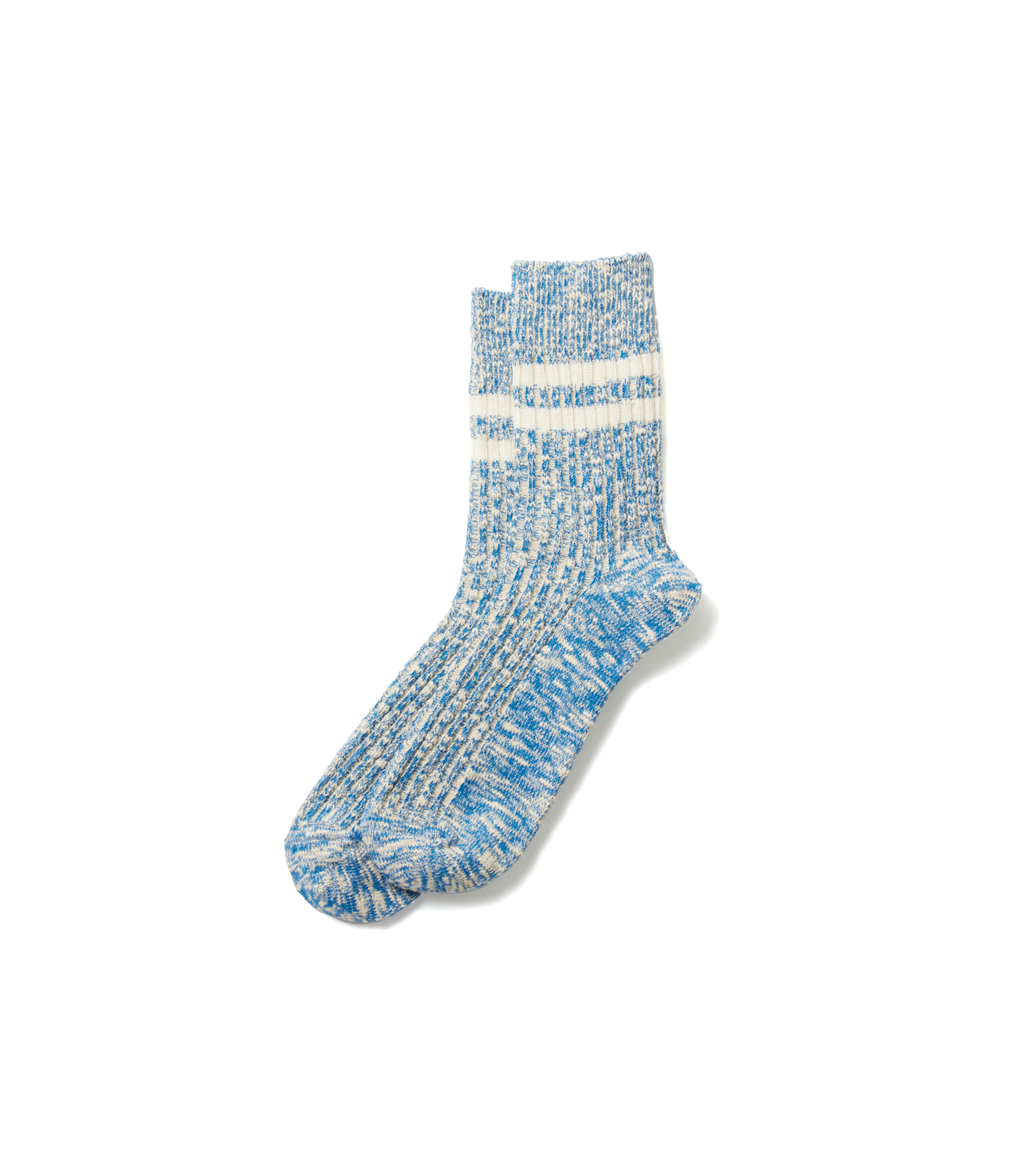 OG Cotton Slub Stripe Socks - Blue