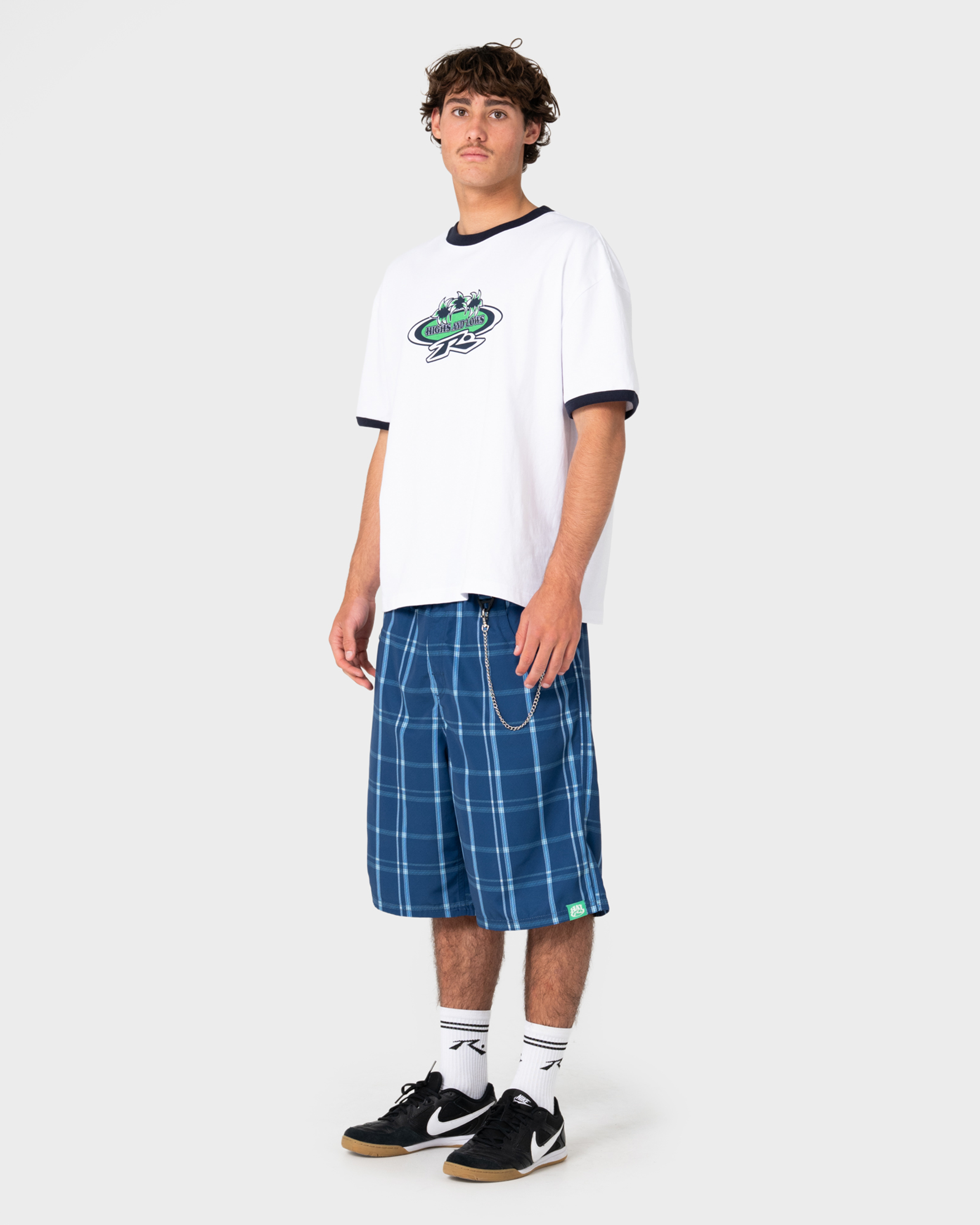 Rusty Coastal Clash Ringer T-Shirt - White