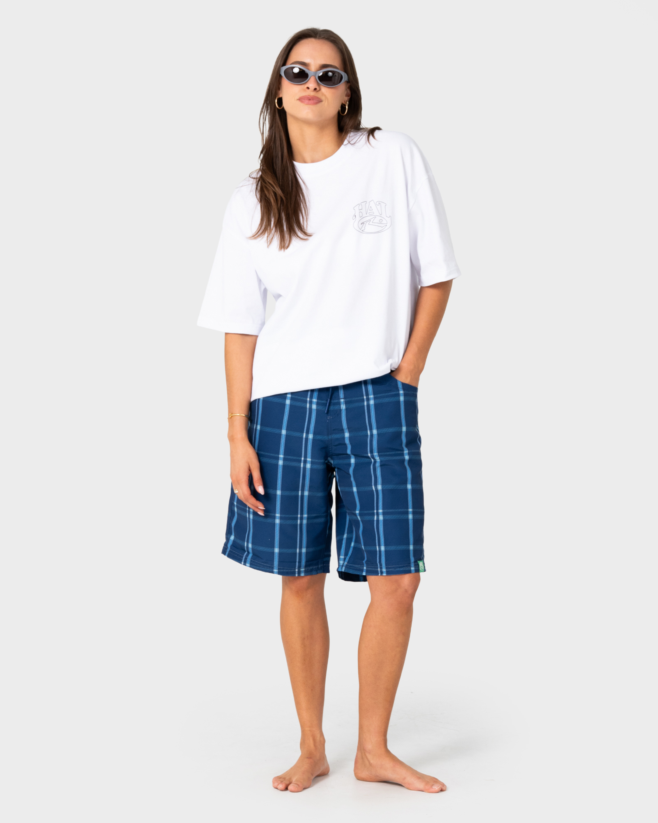 Rusty Big Manu Elastic Waist Boardshort - Dark Blue