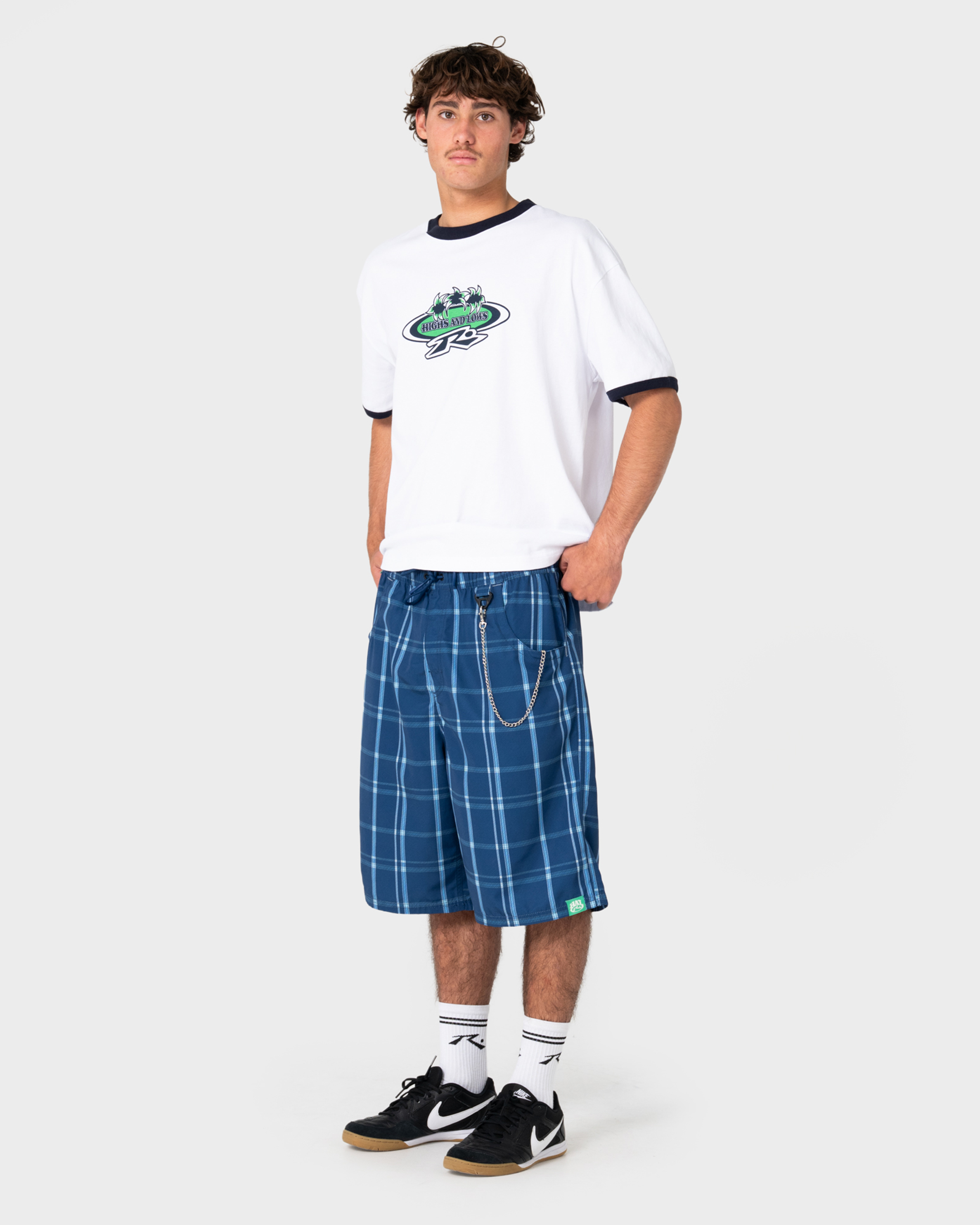 Rusty Big Manu Elastic Waist Boardshort - Dark Blue