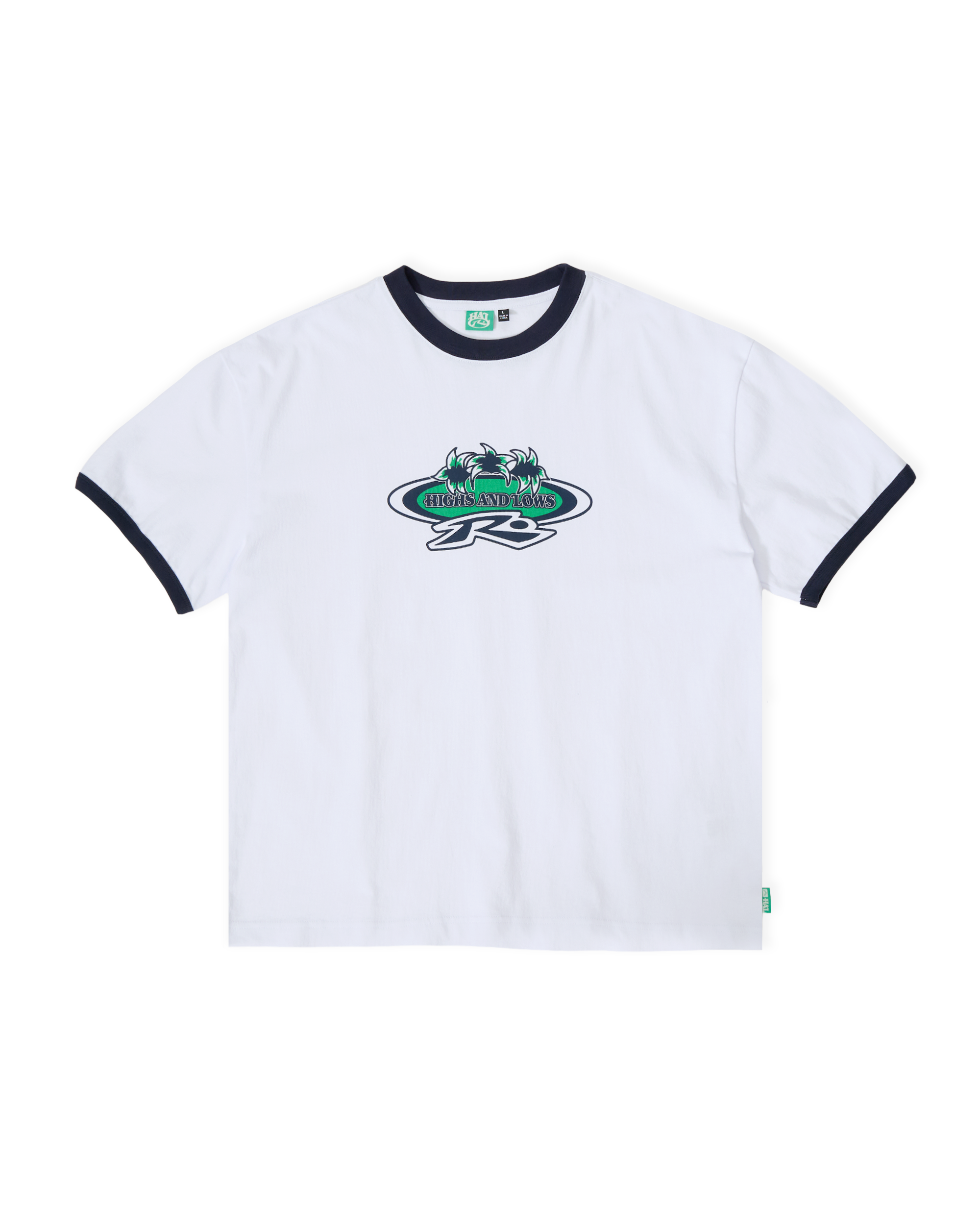 Rusty Coastal Clash Ringer T-Shirt - White