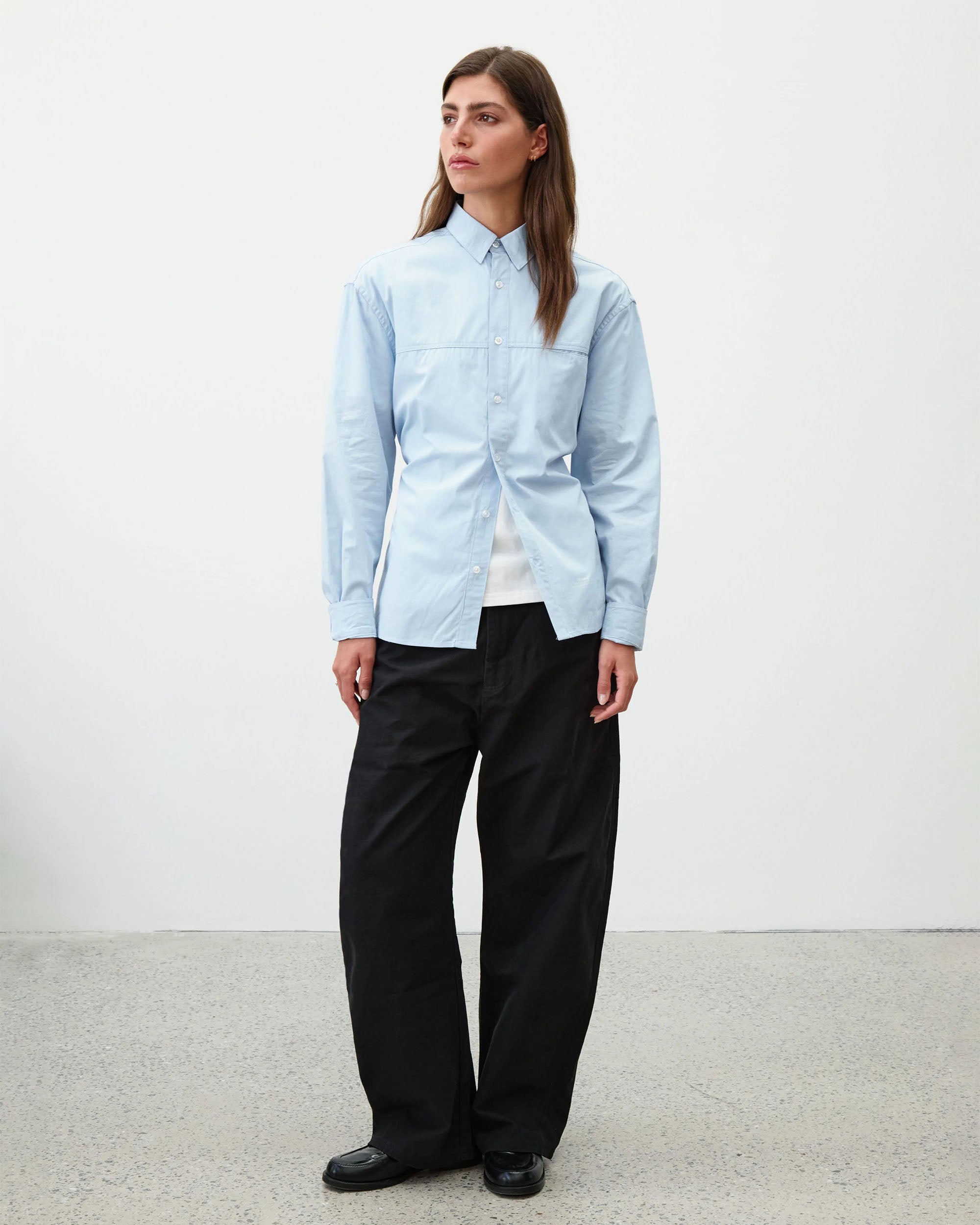 Poplin Loop Shirt - Blue