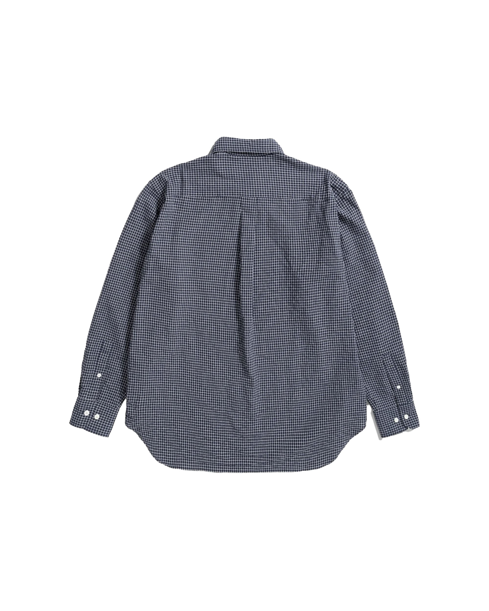 Norse Projects Espevik Check Oversized Shirt - Dark Navy | HIGHS