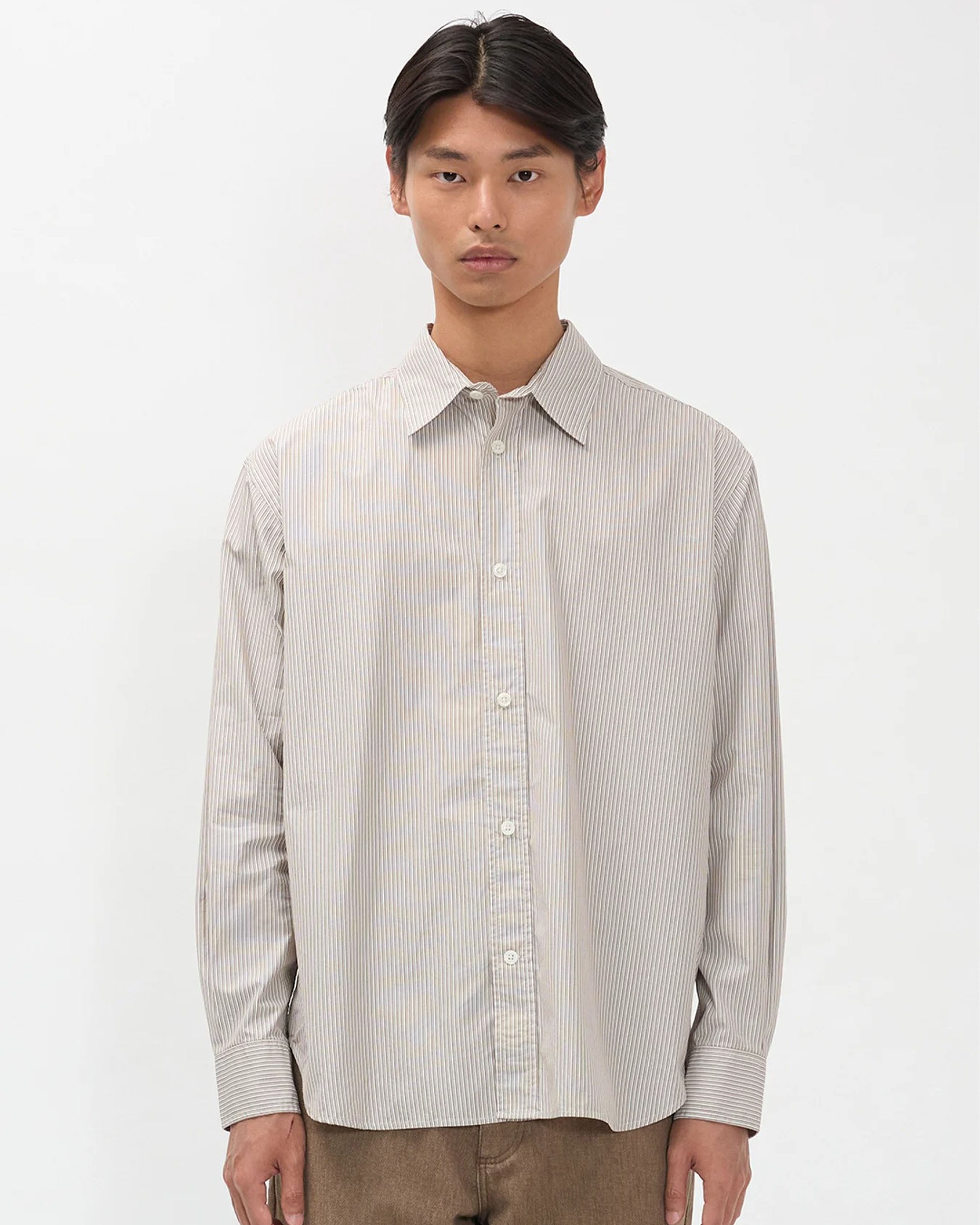 Espevik Fine Oversized L/S Shirt - Walnut