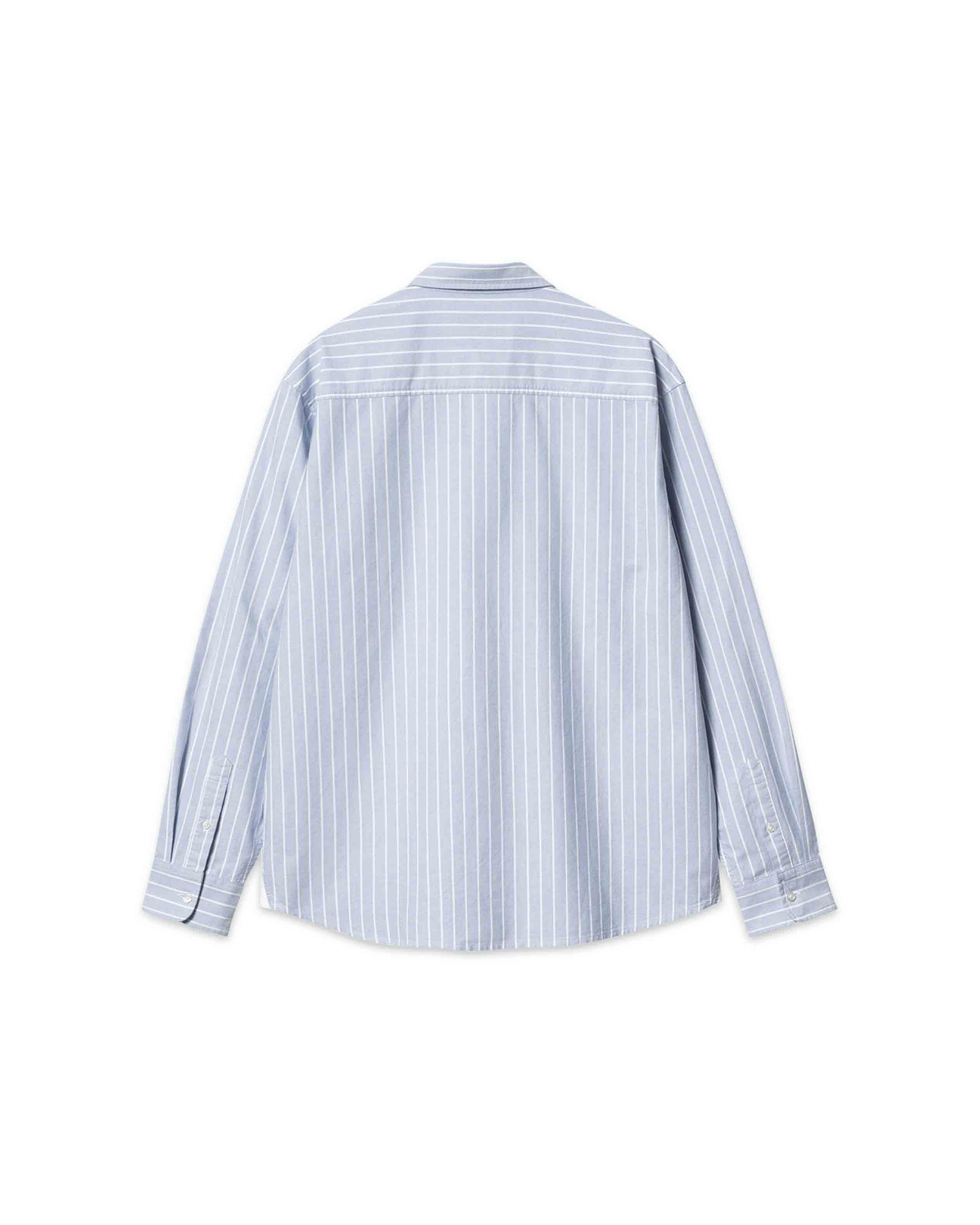 L/S Dowlen Shirt - Dowlen Stripe Bleach / White