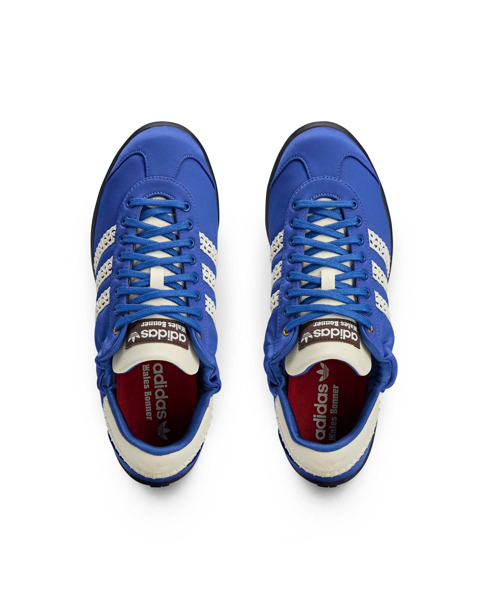 Wales Bonner Karintha Low Satin - Crew White / Blue