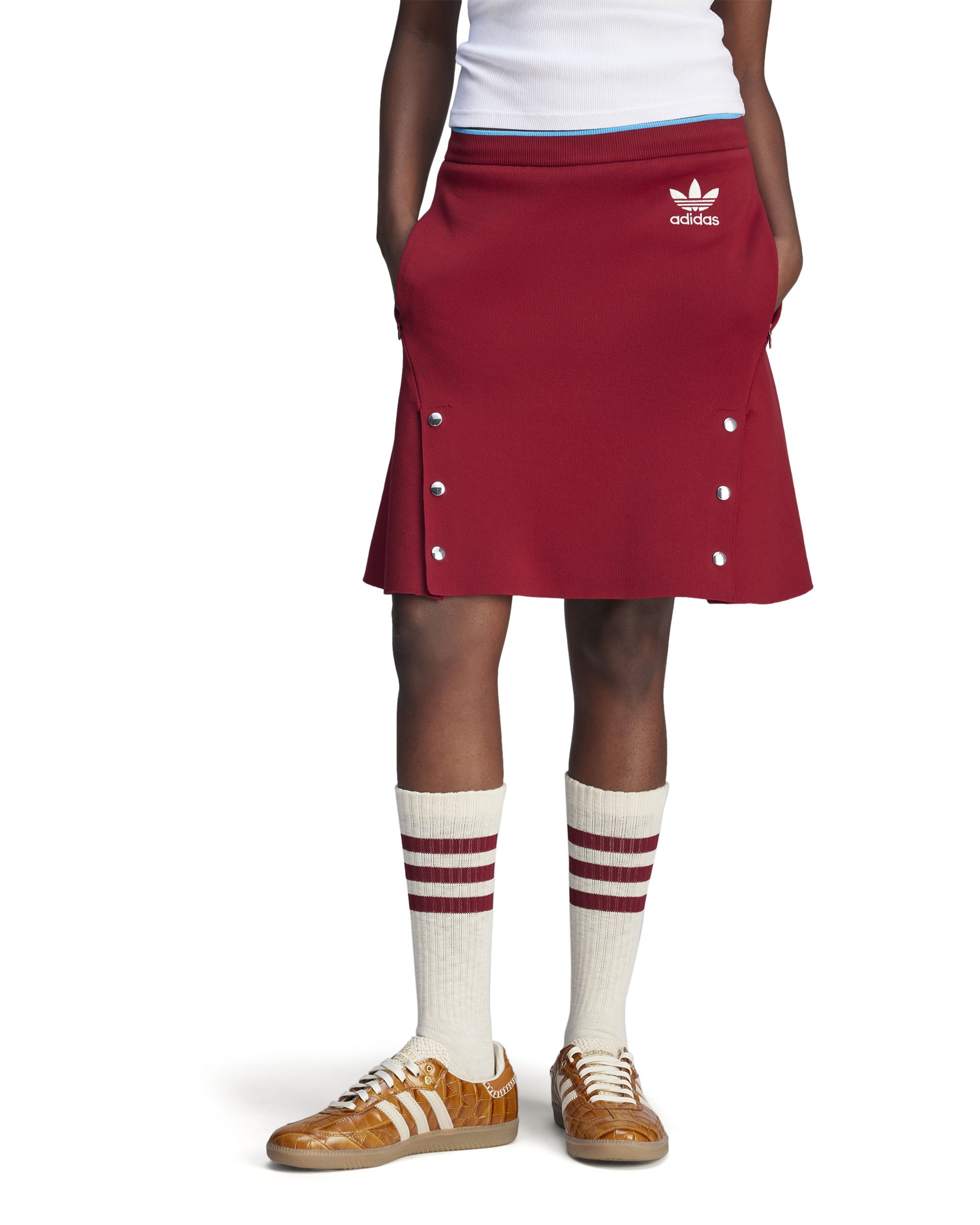 Wales Bonner Womens Skirt - Collegiate Burgundy