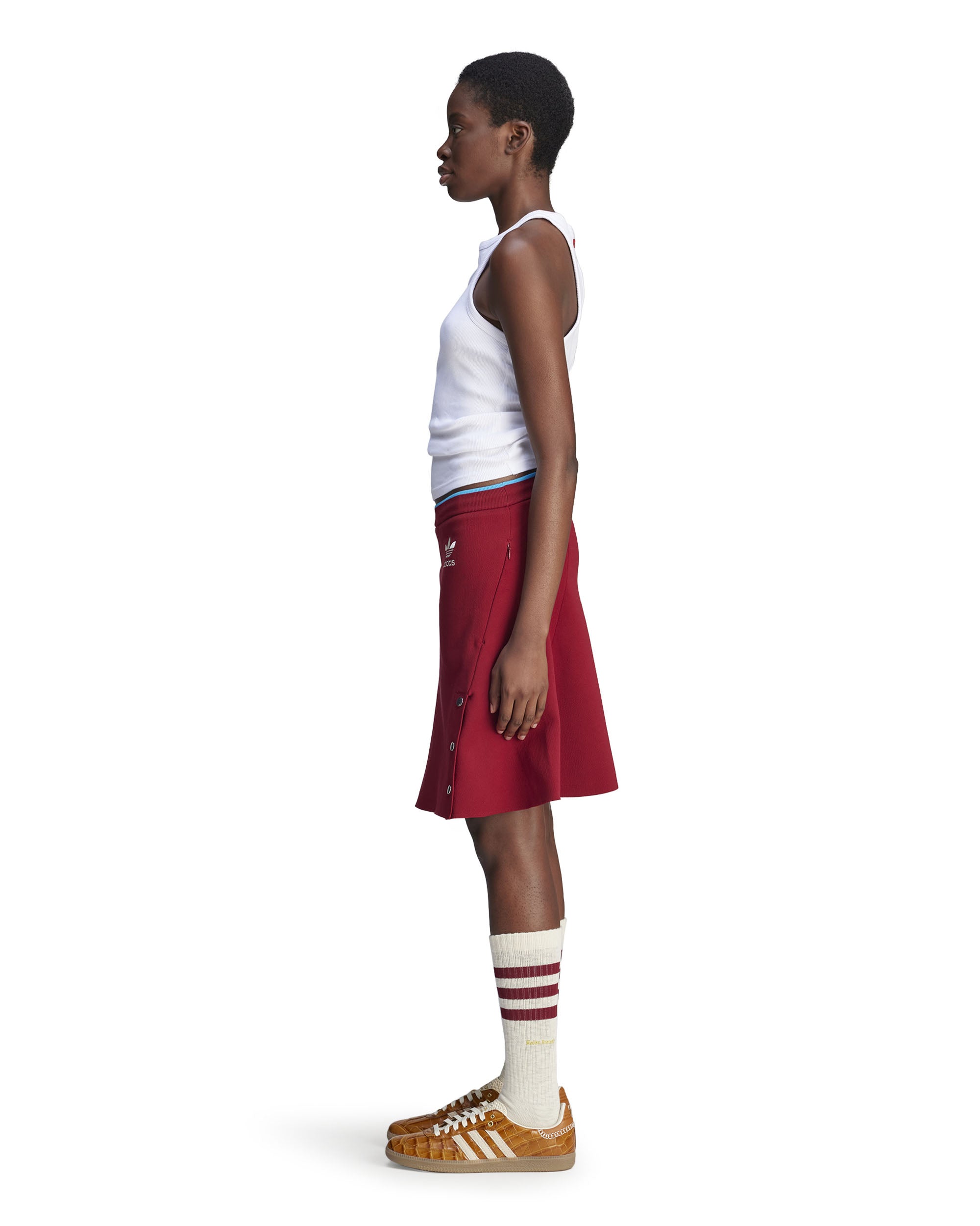 Wales Bonner Womens Skirt - Collegiate Burgundy