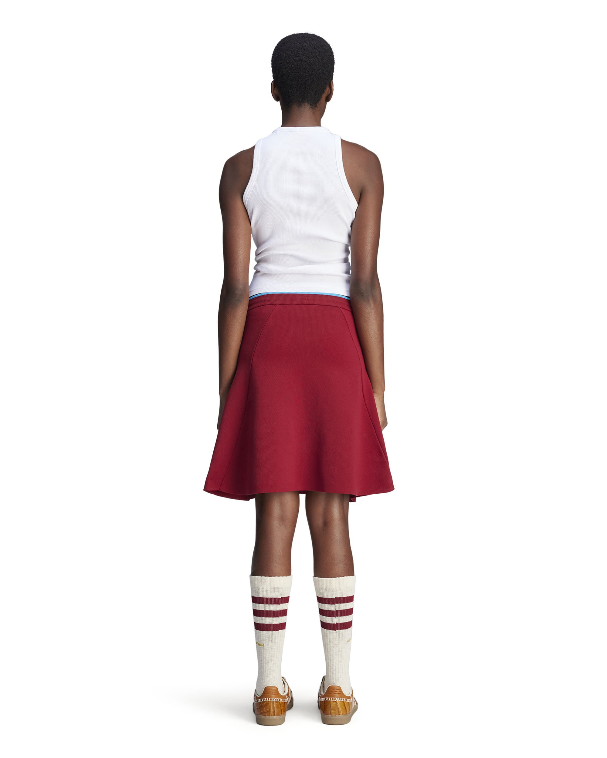 Wales Bonner Womens Skirt - Collegiate Burgundy