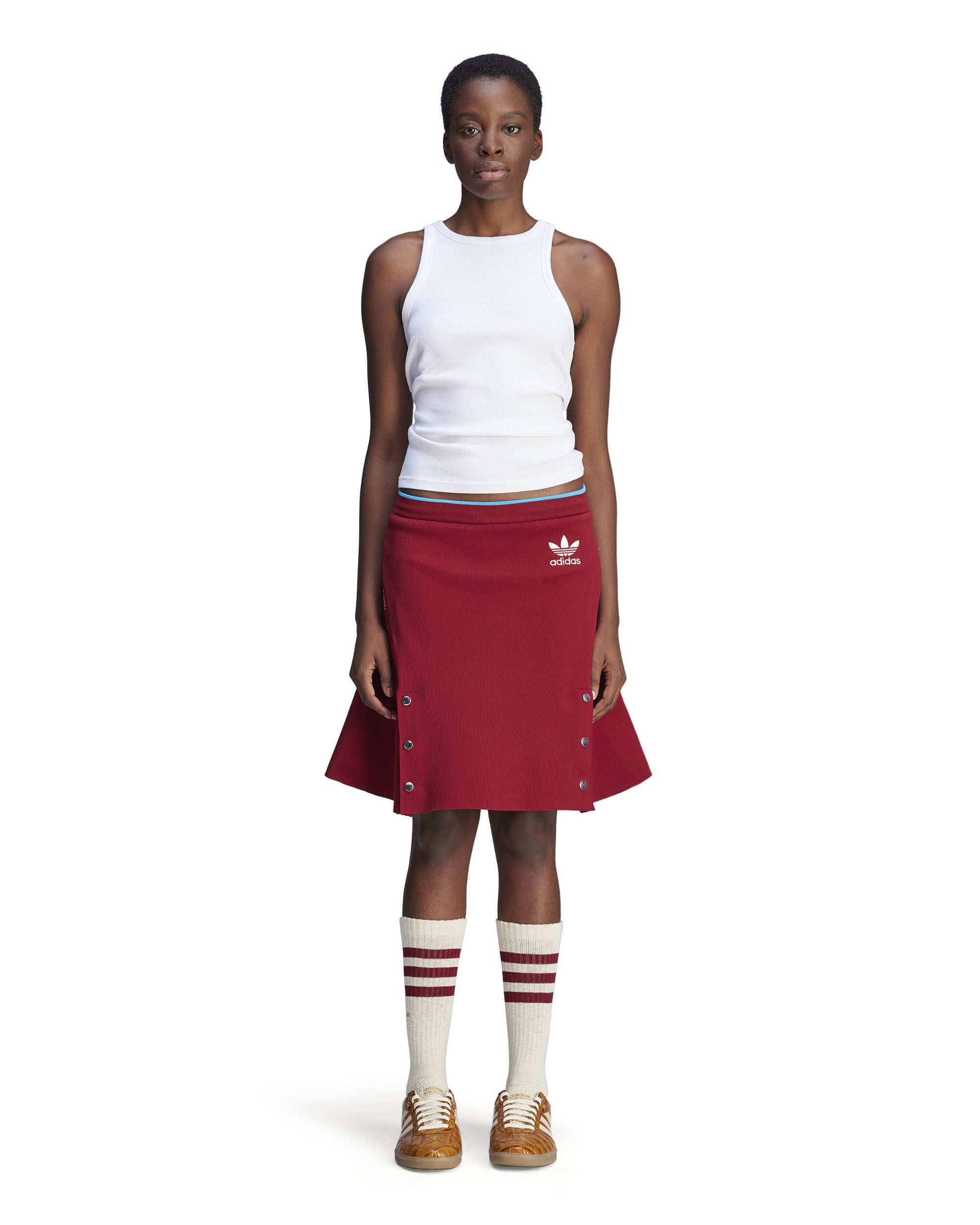 Wales Bonner Womens Skirt - Collegiate Burgundy