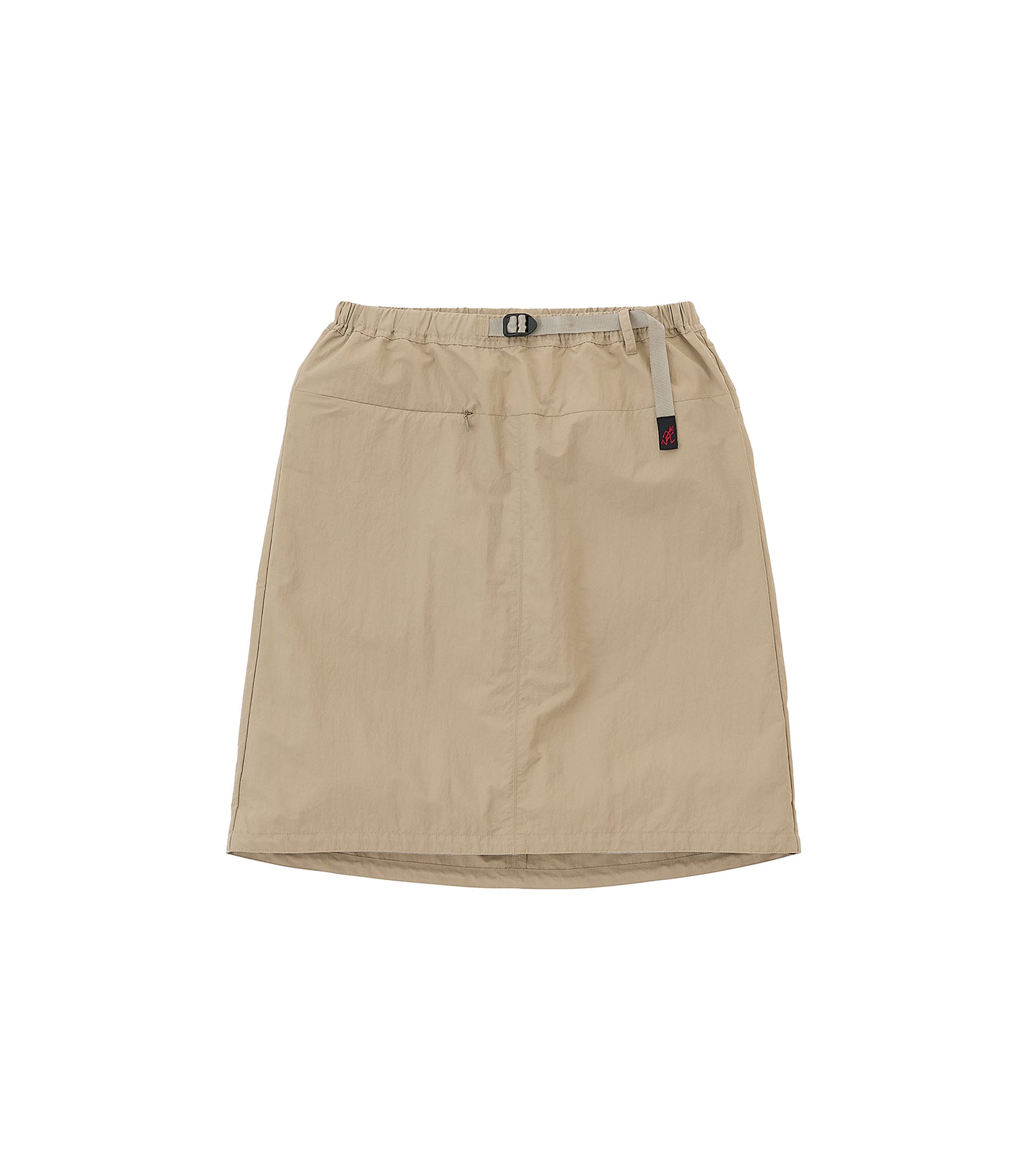 Nylon Packable Midi Skirt - Milk Tea