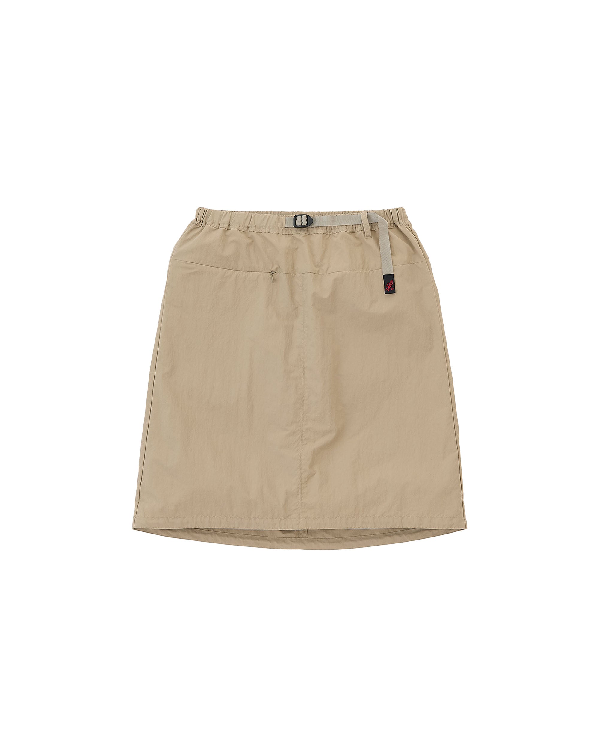 Nylon Packable Midi Skirt - Milk Tea