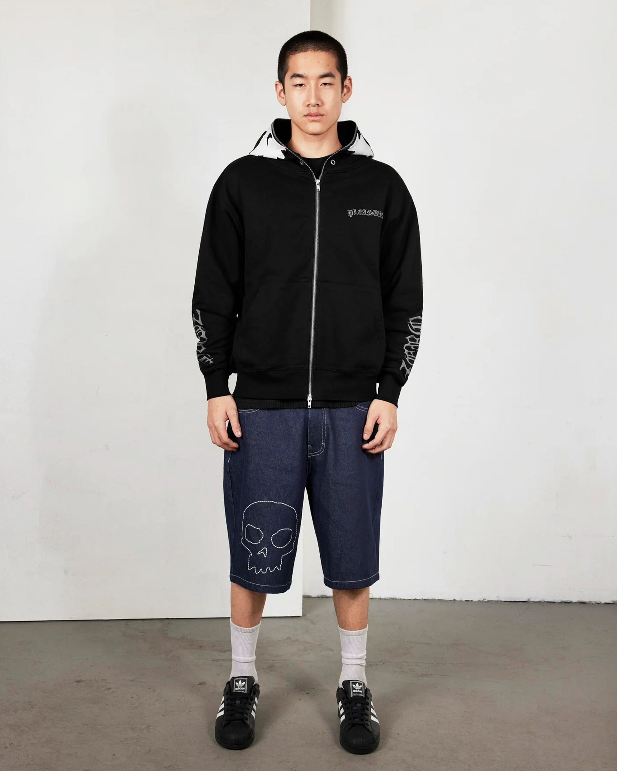 Skull Jorts - Raw Denim