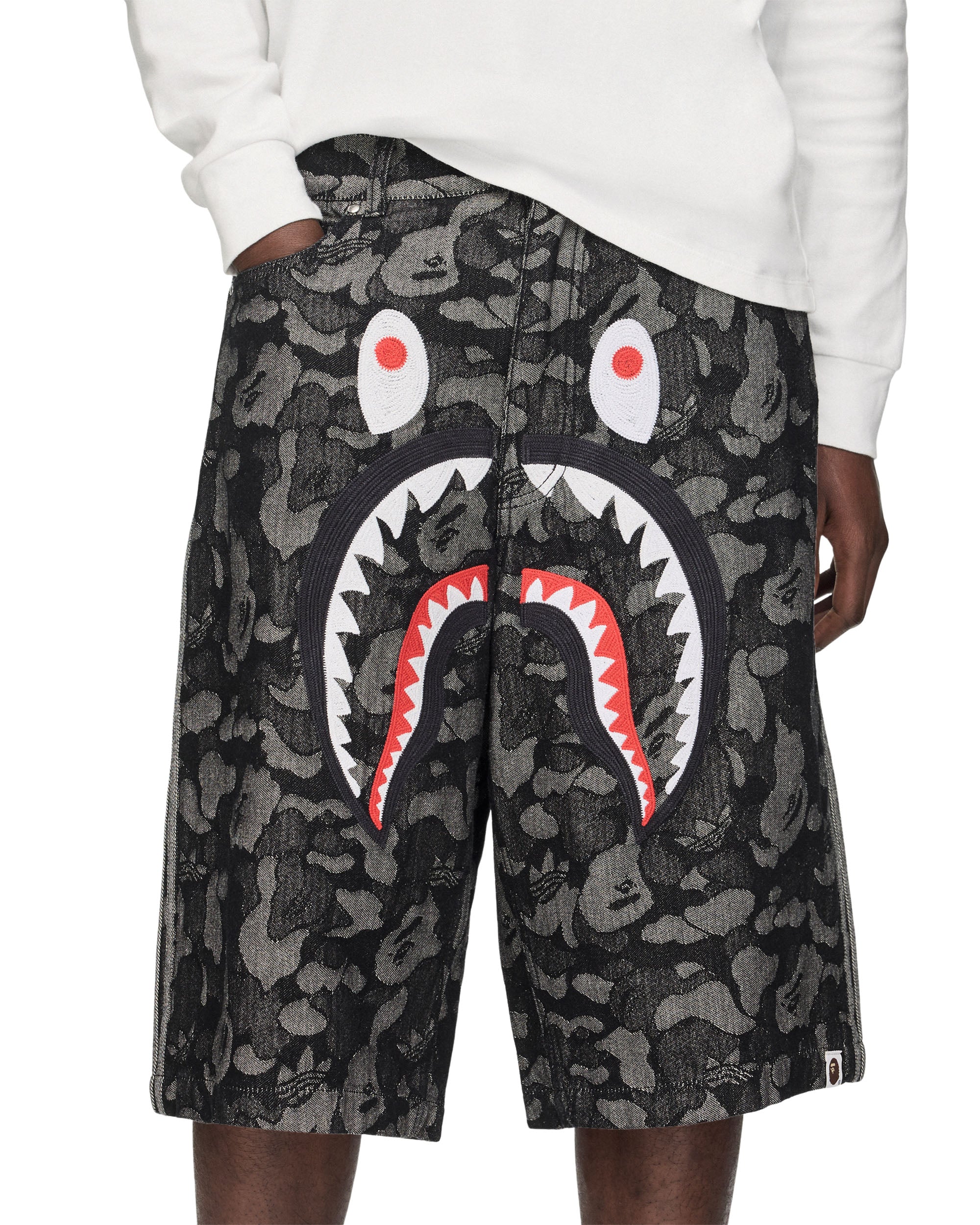 BAPE Shark Denim Jorts - Multi