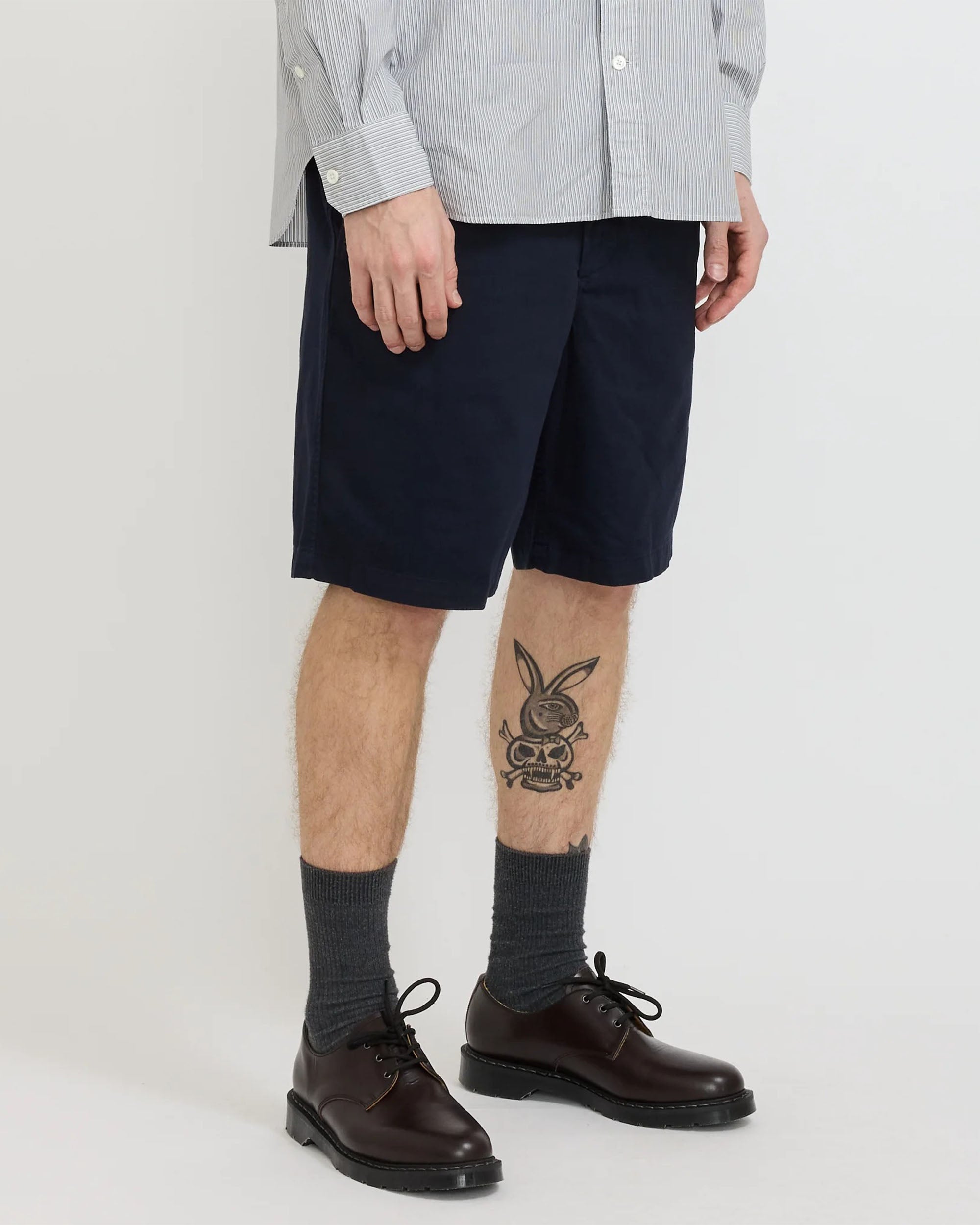 Ezra Relaxed Organic Stretch Twill Short - Graphite