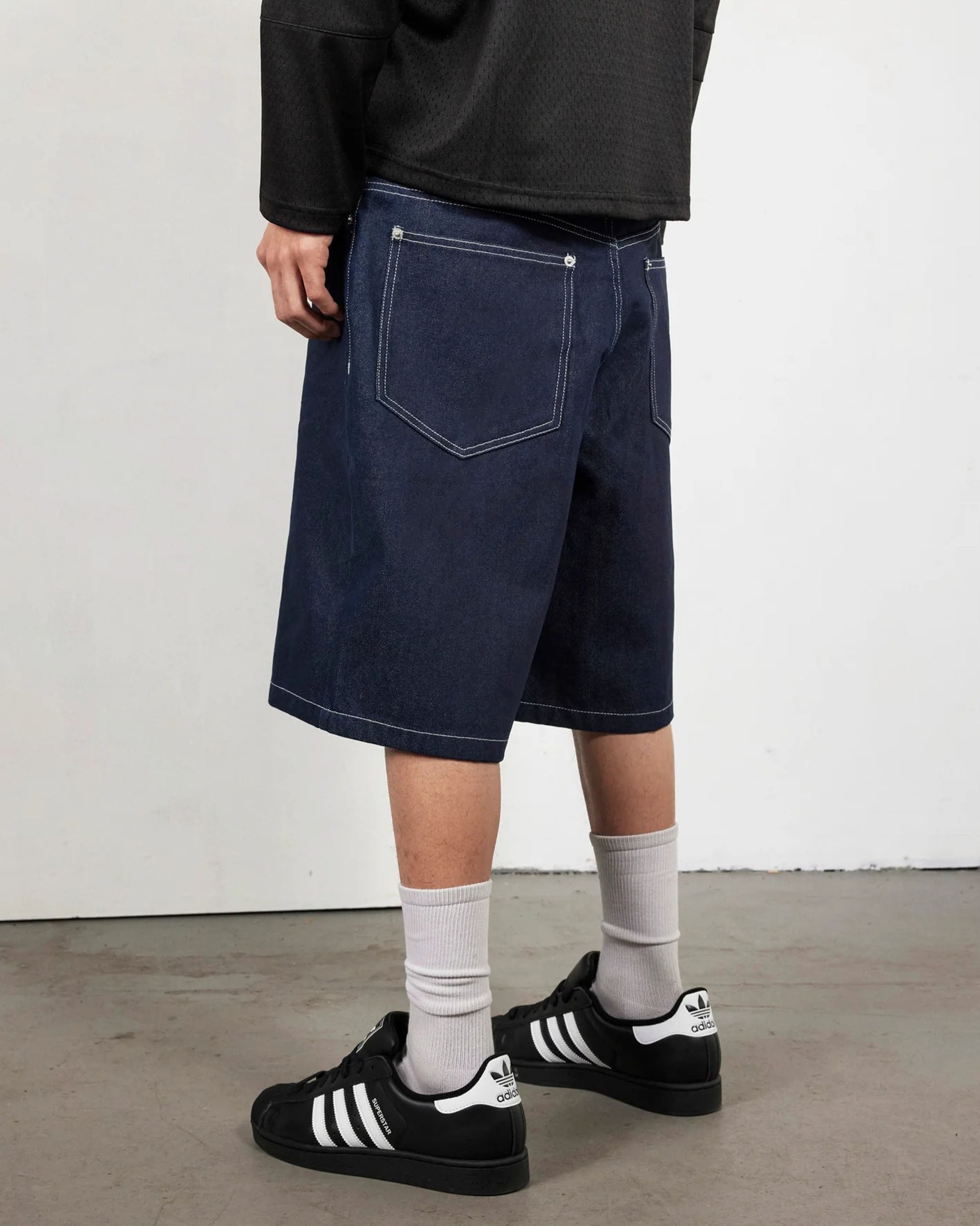 Skull Jorts - Raw Denim