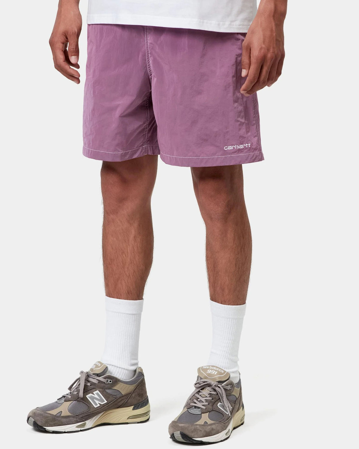 Canby Swim Trunks - Gentle Purple / White