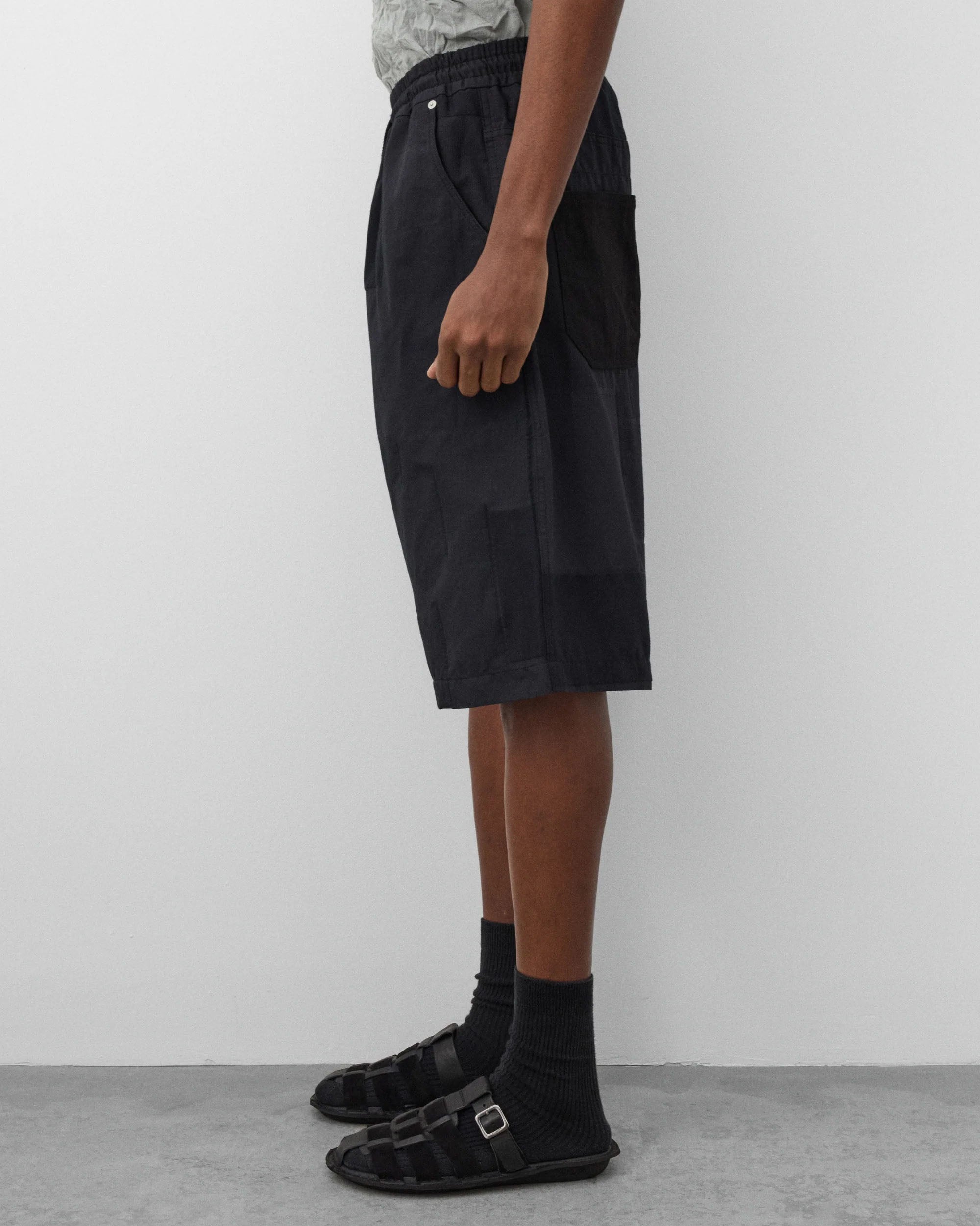 Patchwork Shorts - Navy