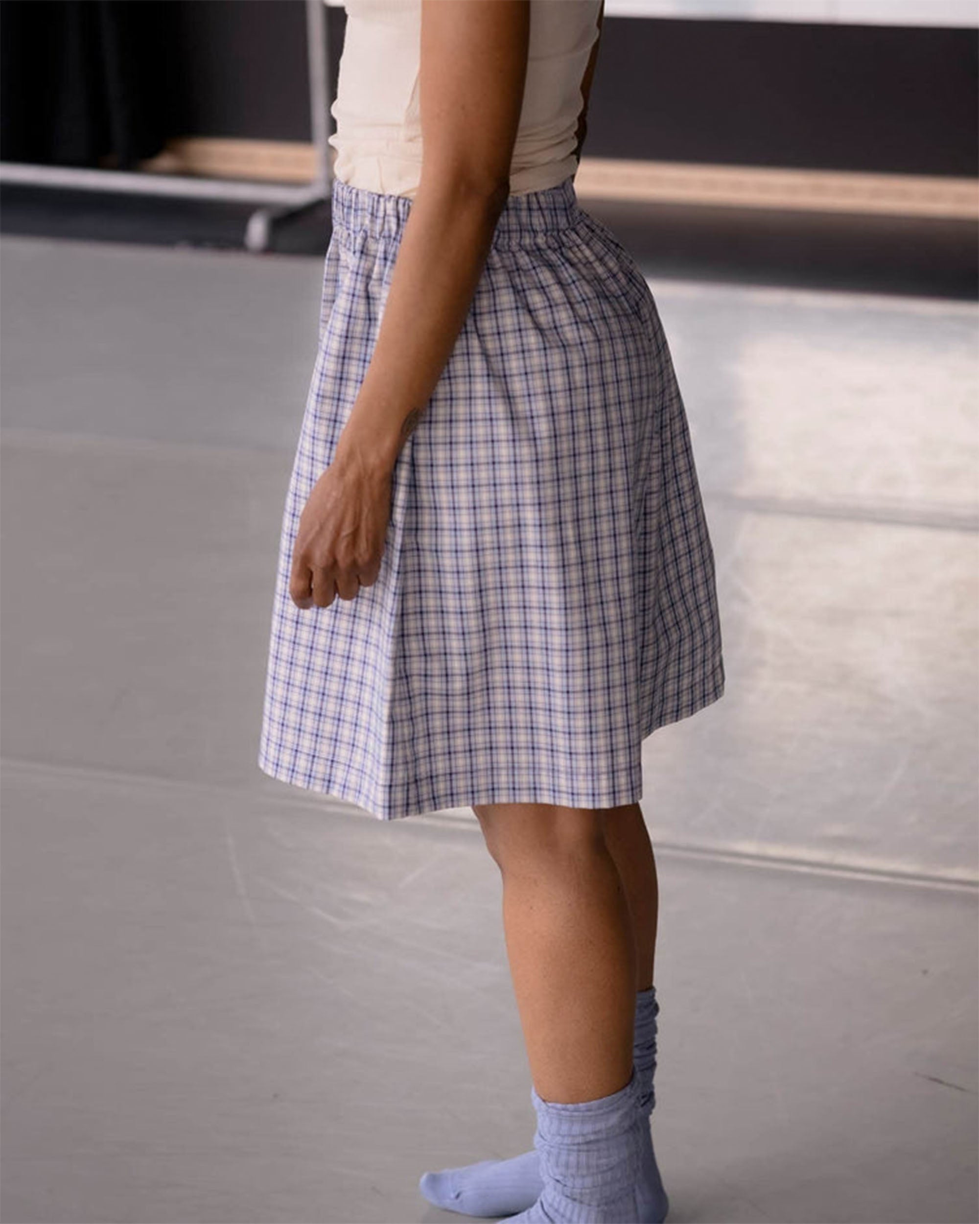 Claude Shorts - Blue Check