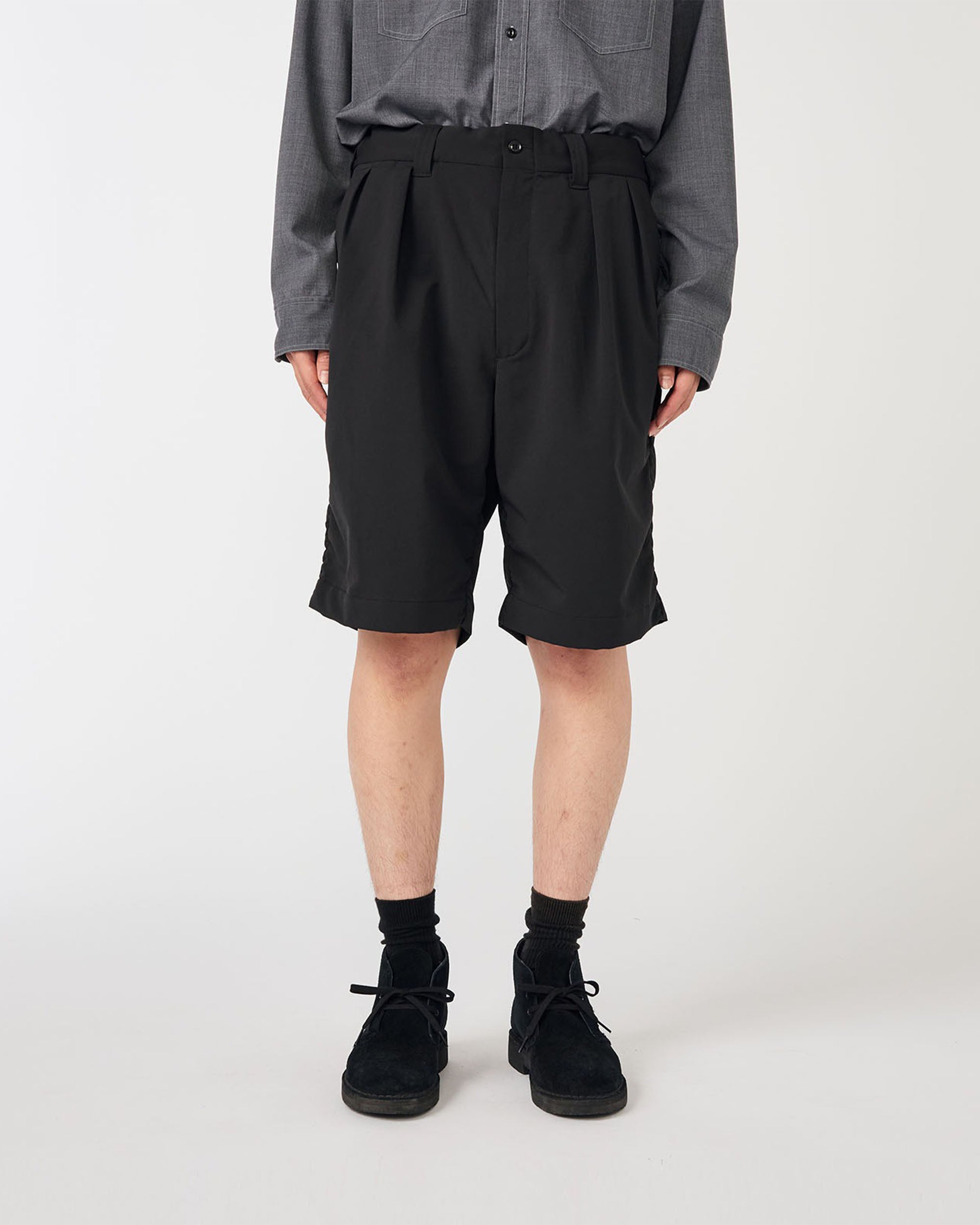 ALPHADRY Double Pleat Shorts - Black