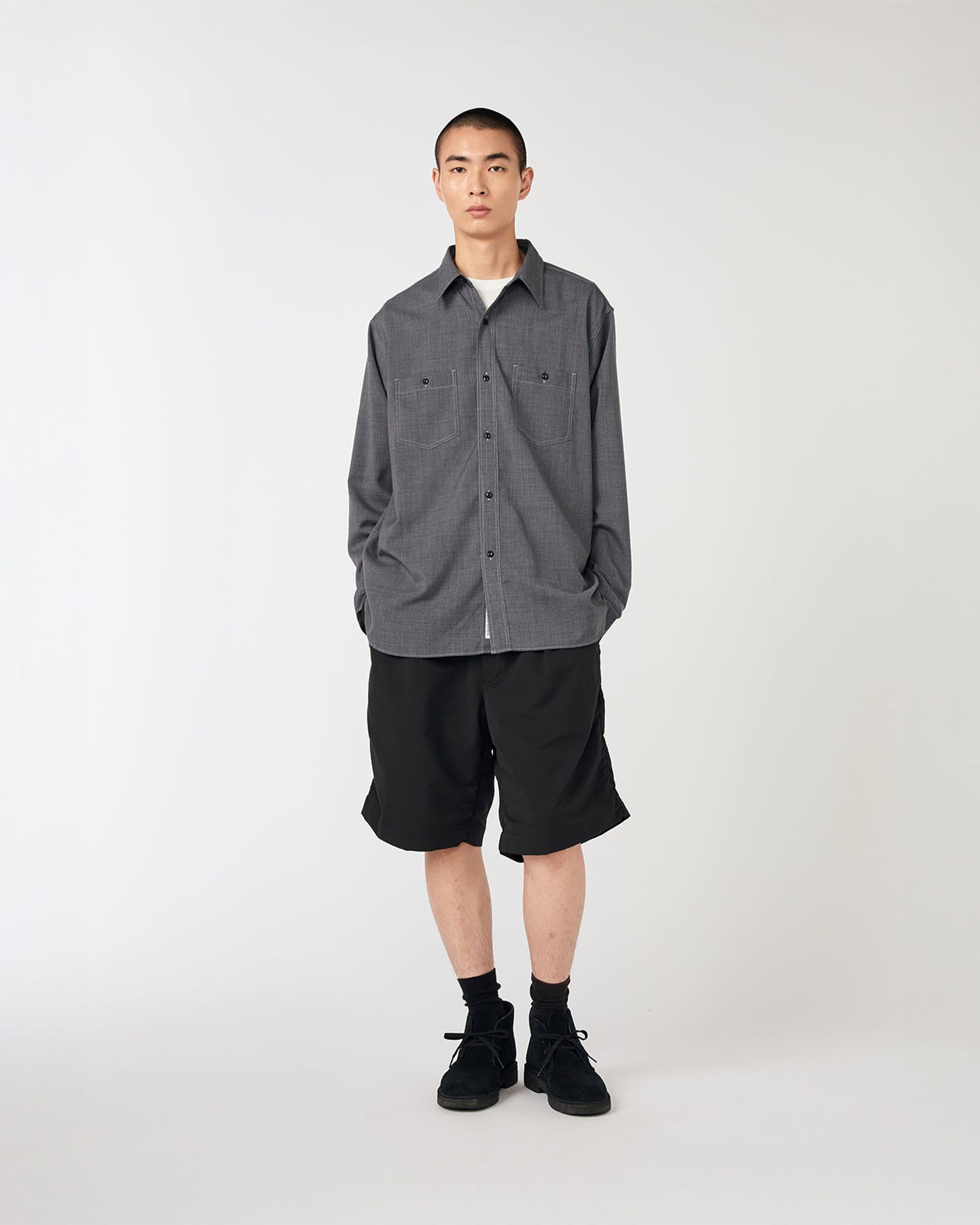 ALPHADRY Double Pleat Shorts - Dark Navy