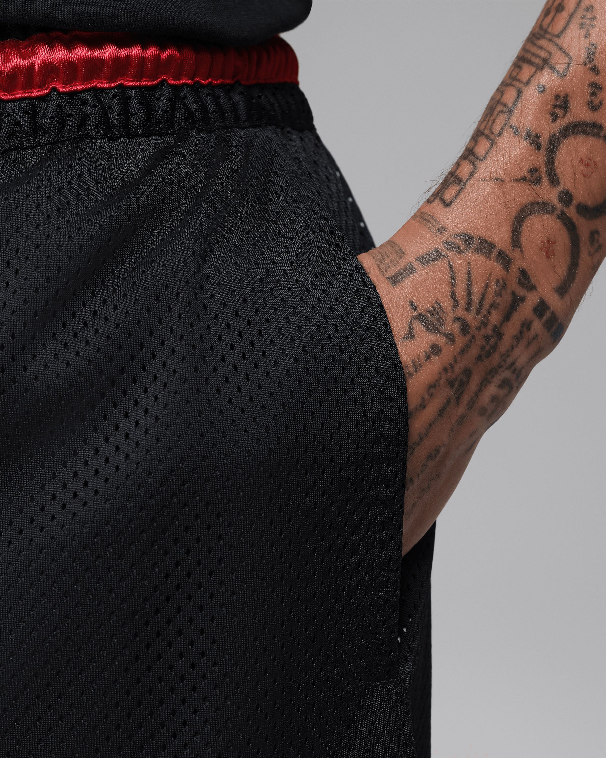 Jordan Mesh Diamond Short - Black