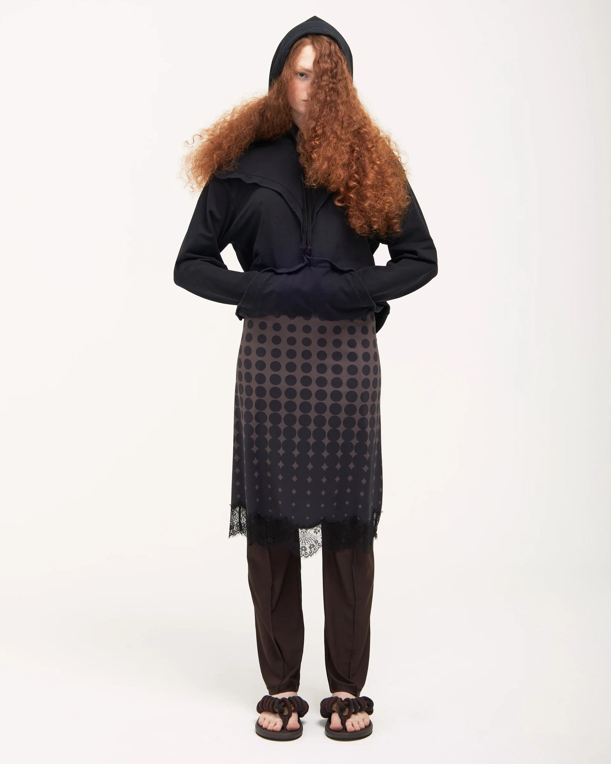 Print Slip Skirt - Spot