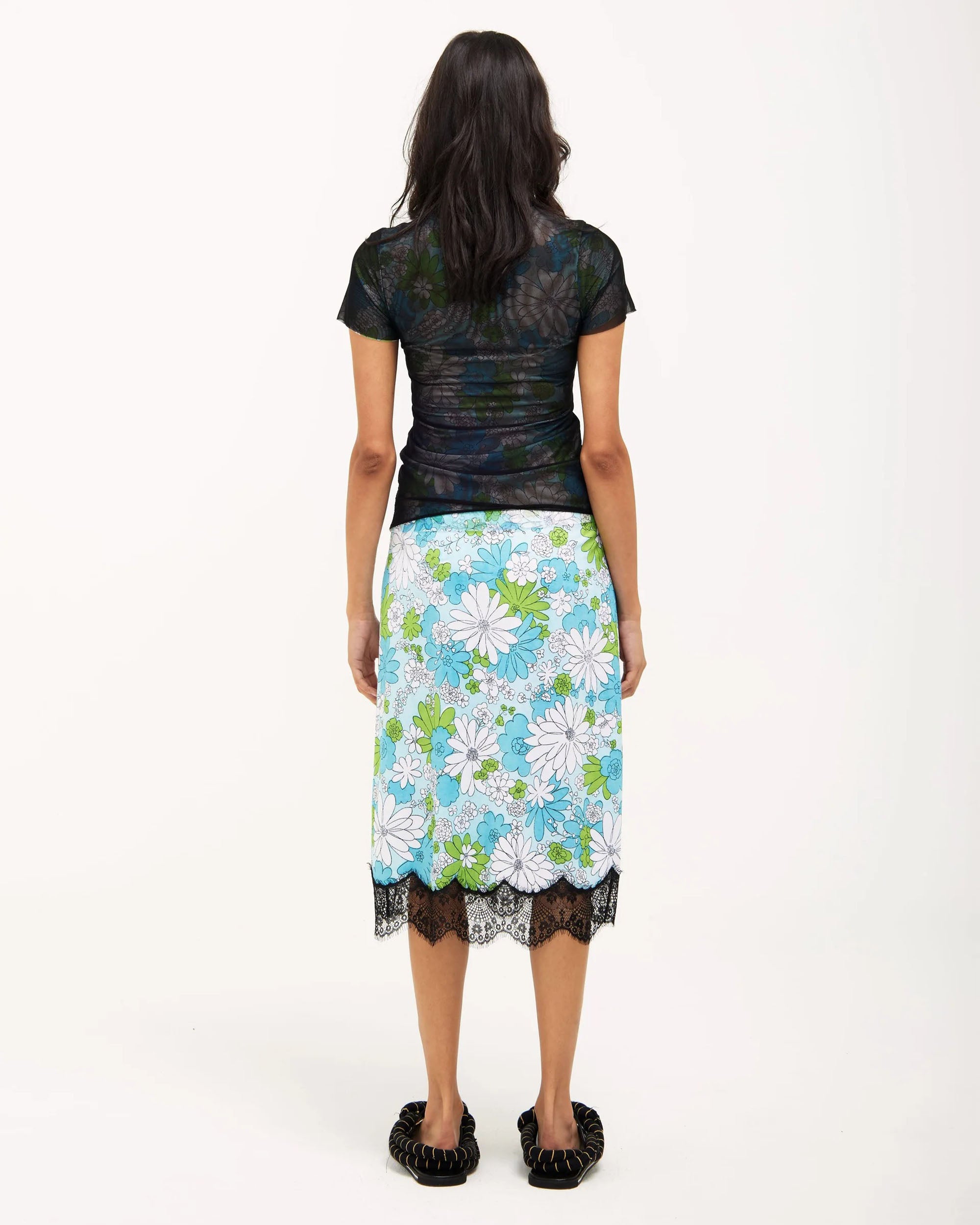 Print Slip Skirt - Floral