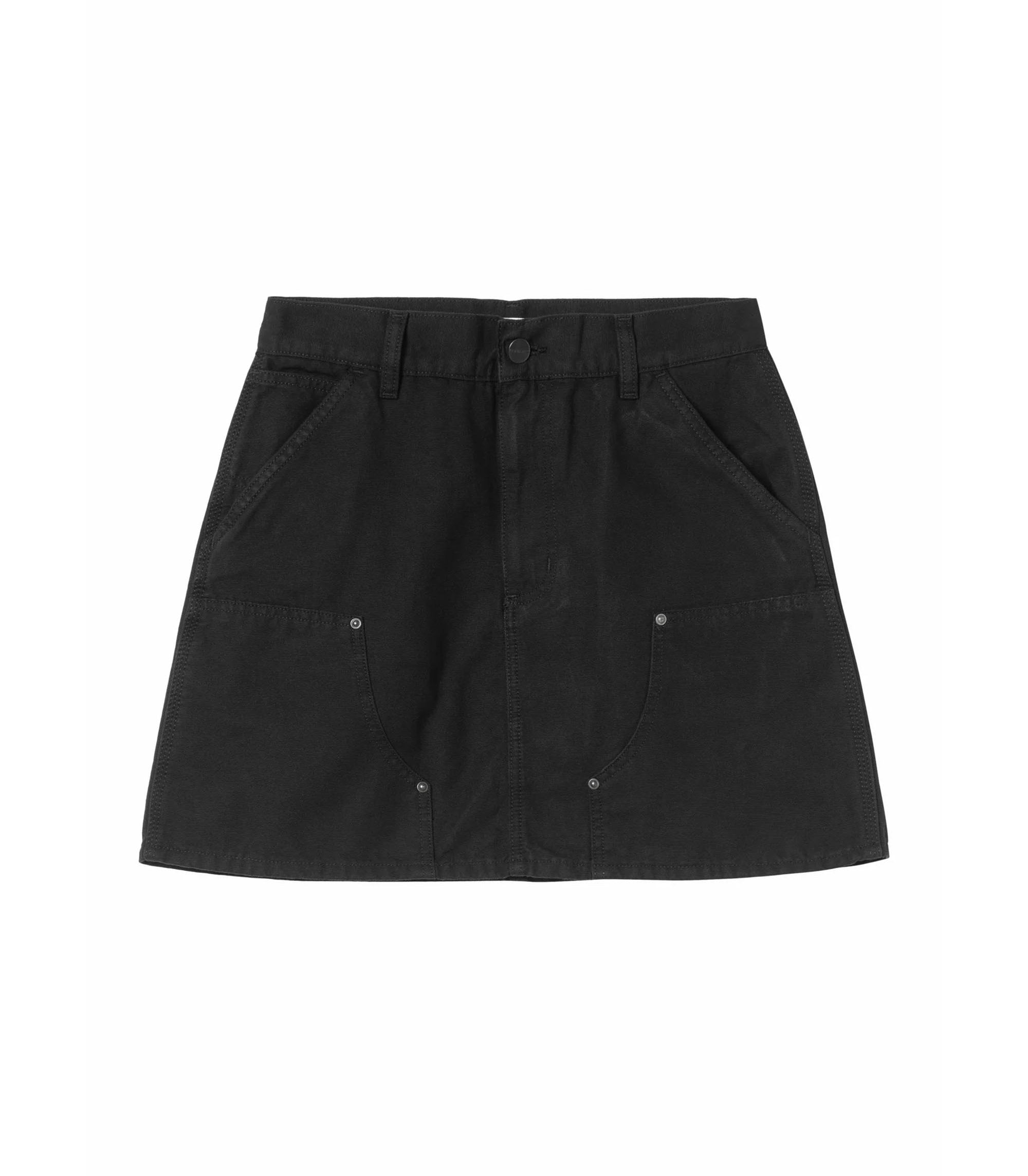 Maeve Double Knee Skirt - Black Stone Washed