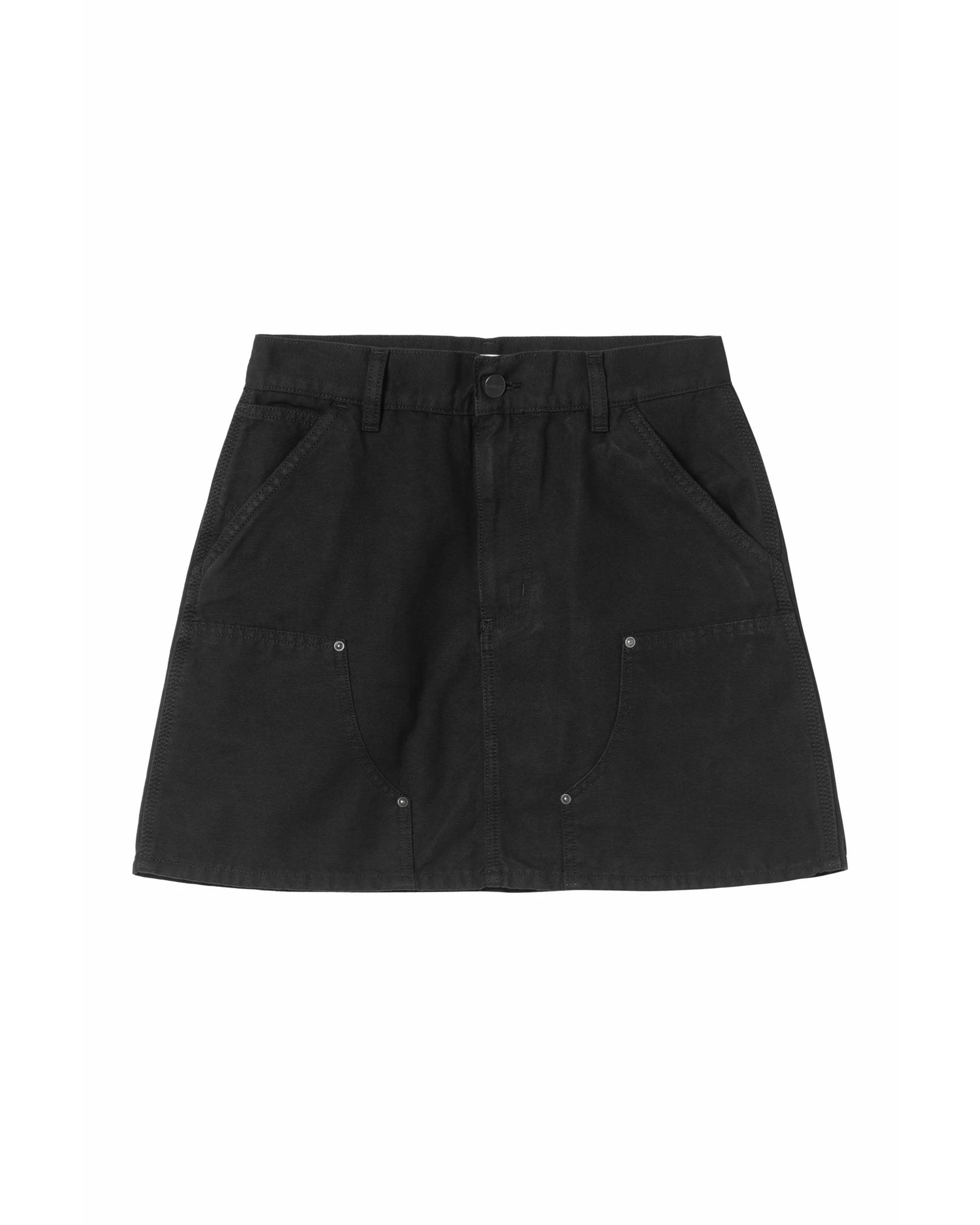 Maeve Double Knee Skirt - Black Stone Washed