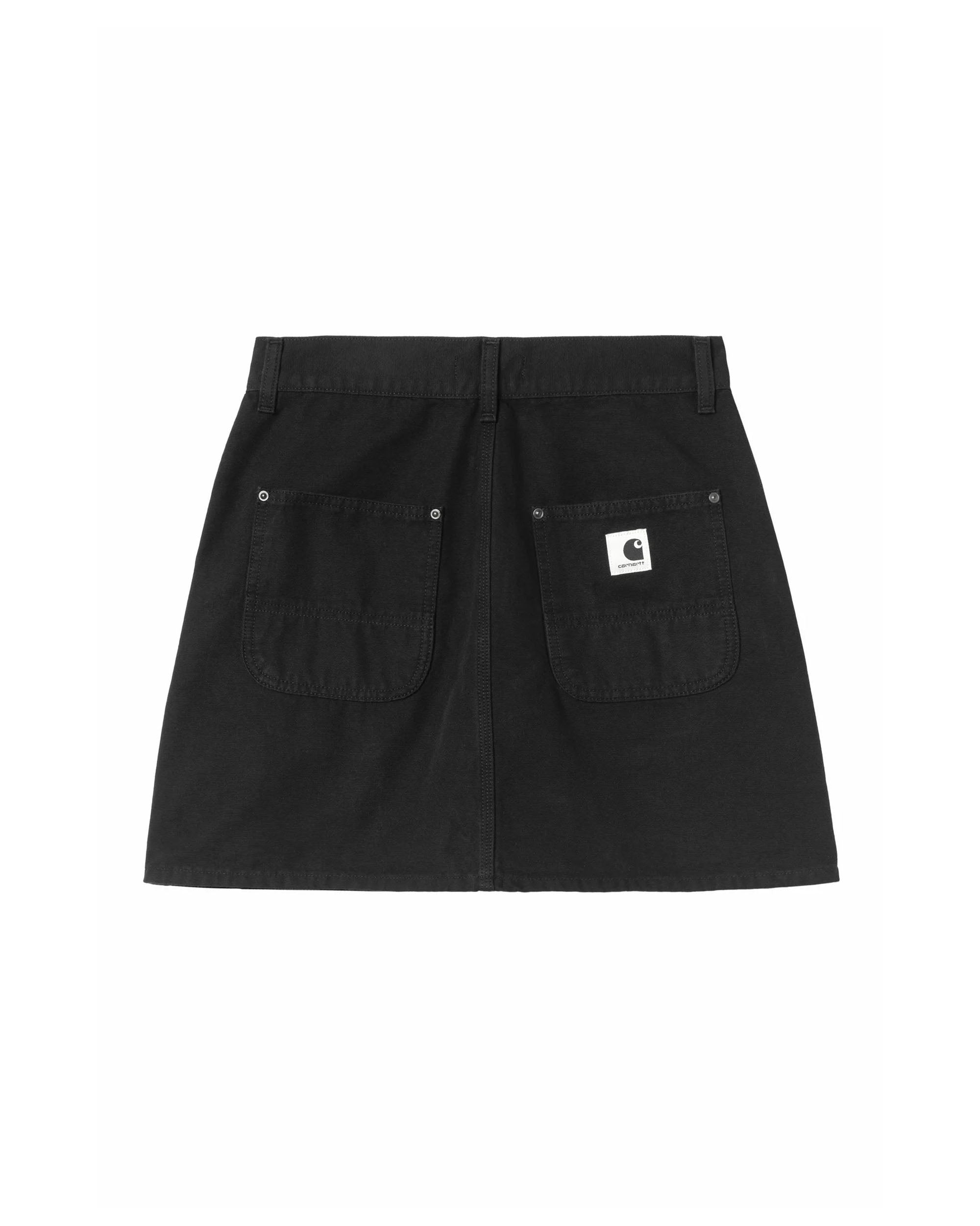 Maeve Double Knee Skirt - Black Stone Washed