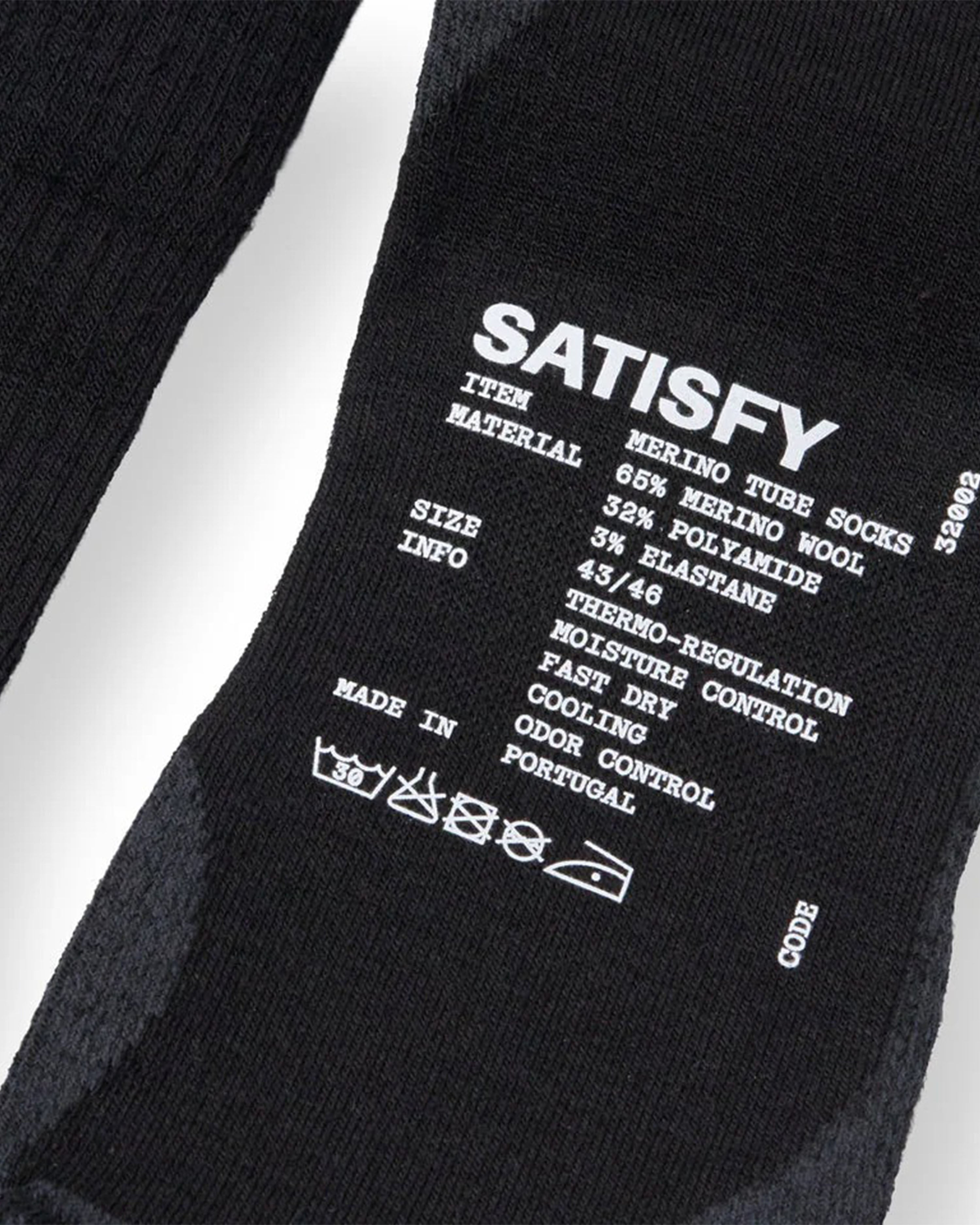 Merino Nylon Tube Socks - Black