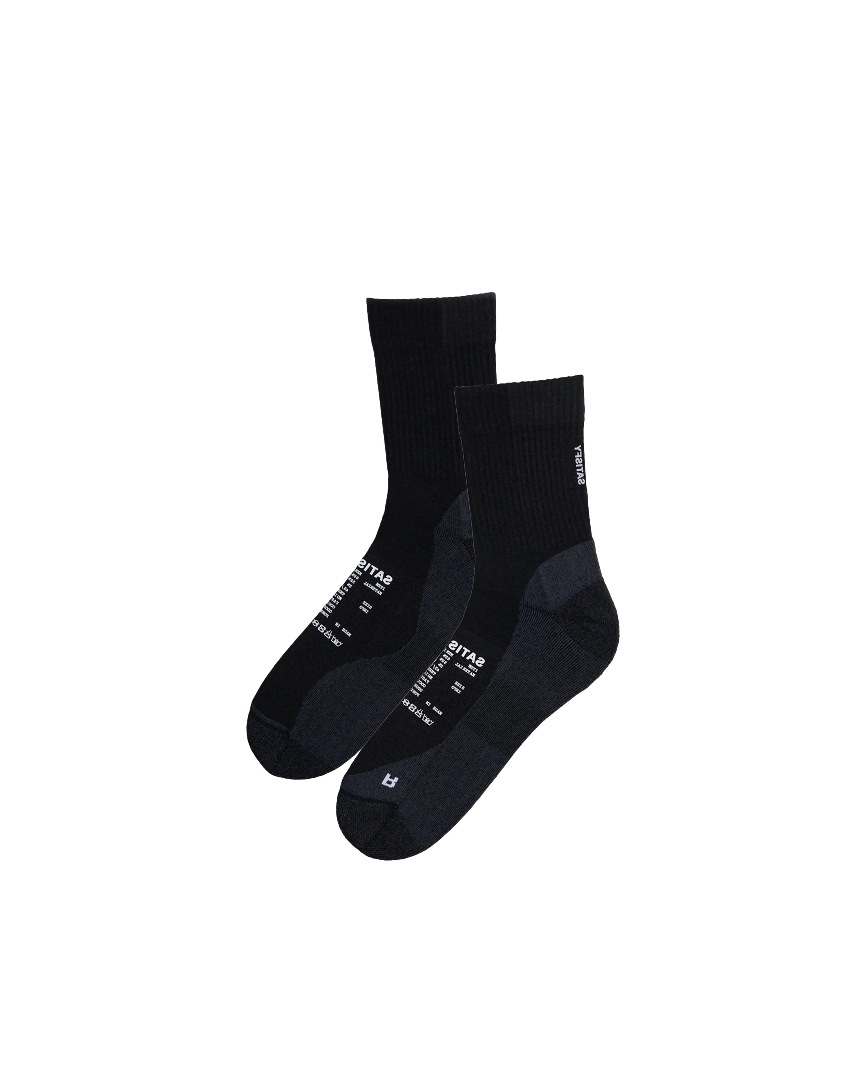 Merino Nylon Tube Socks - Black