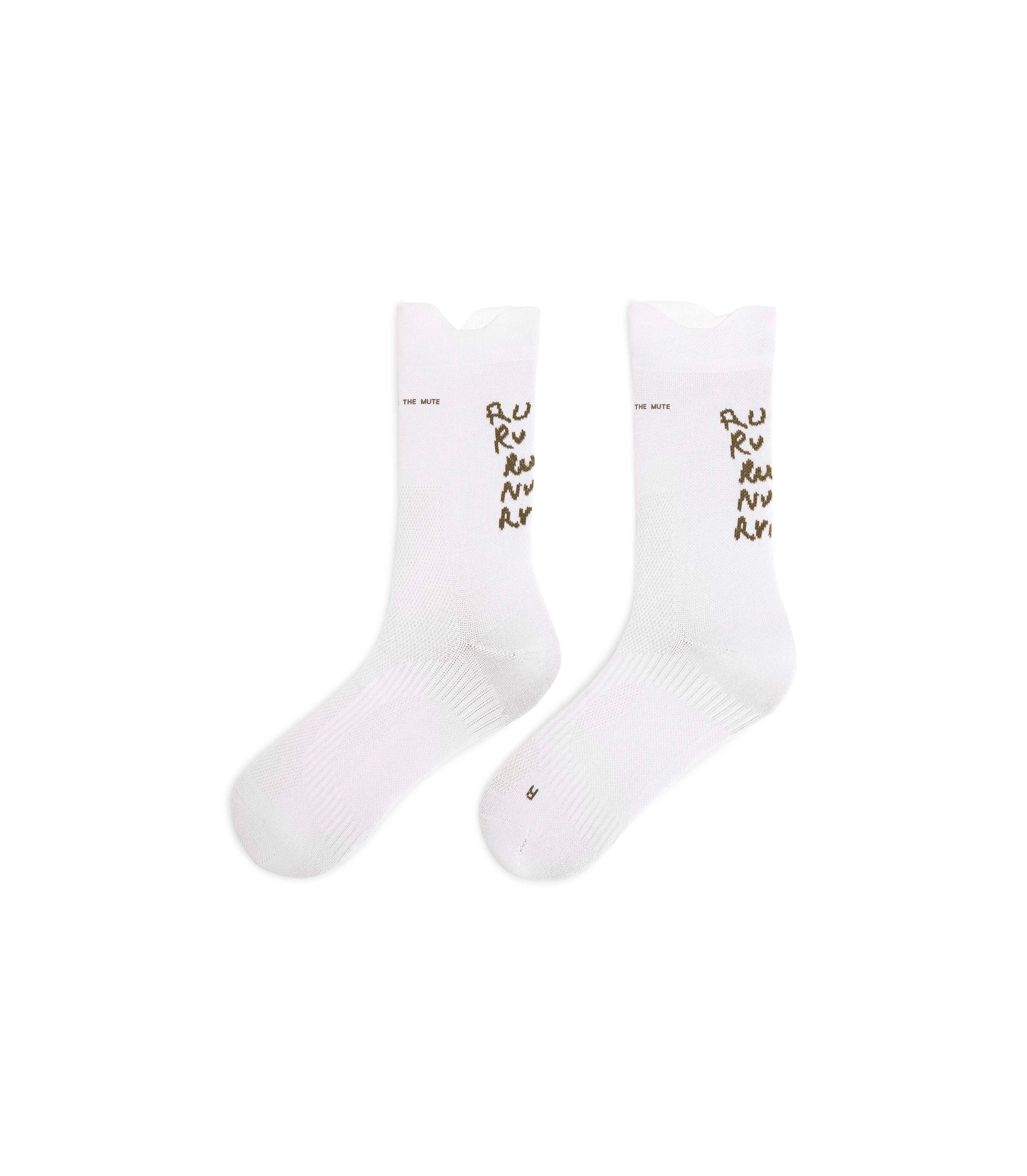 Song For The Mute Run Sock - White