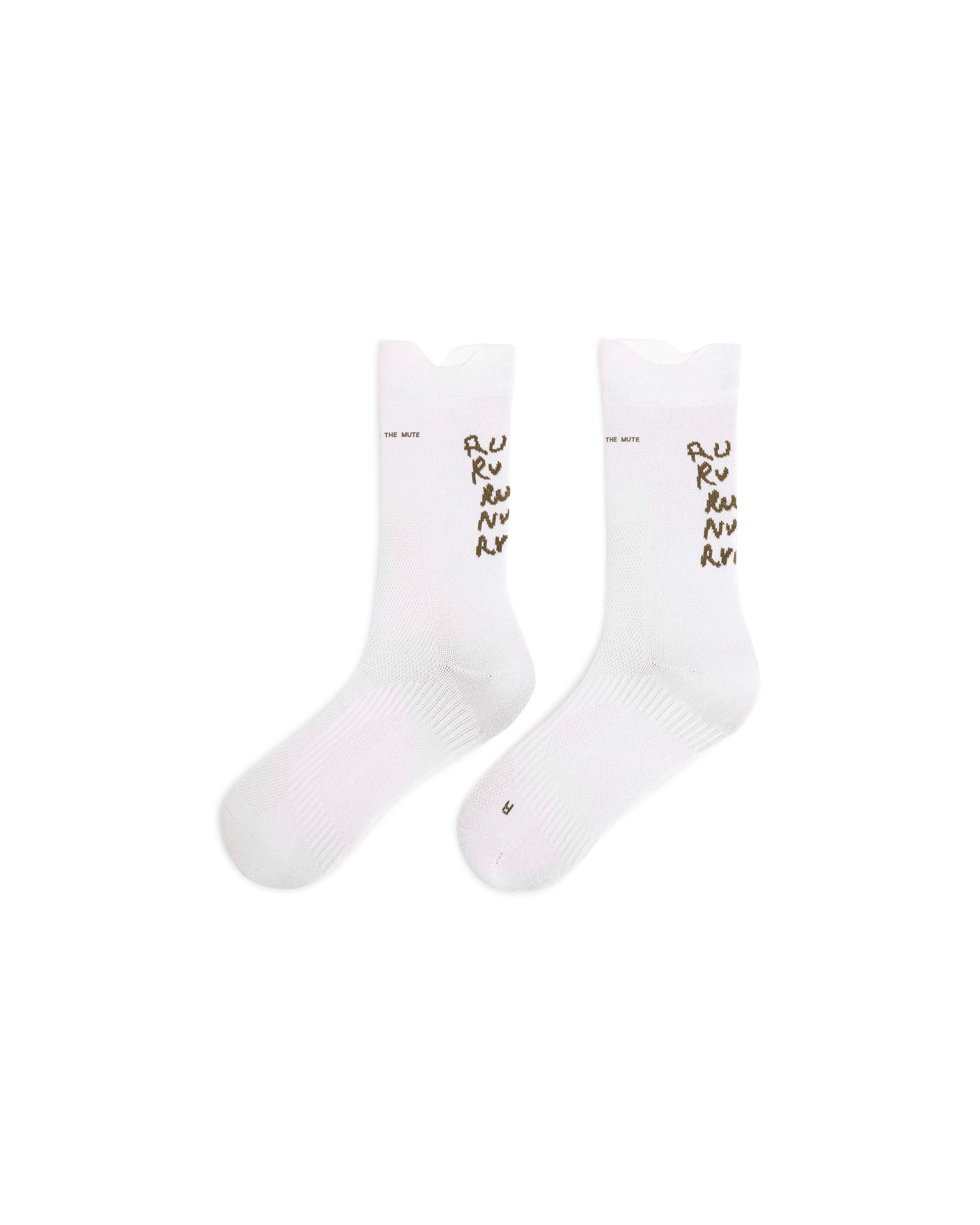 Song For The Mute Run Sock - White