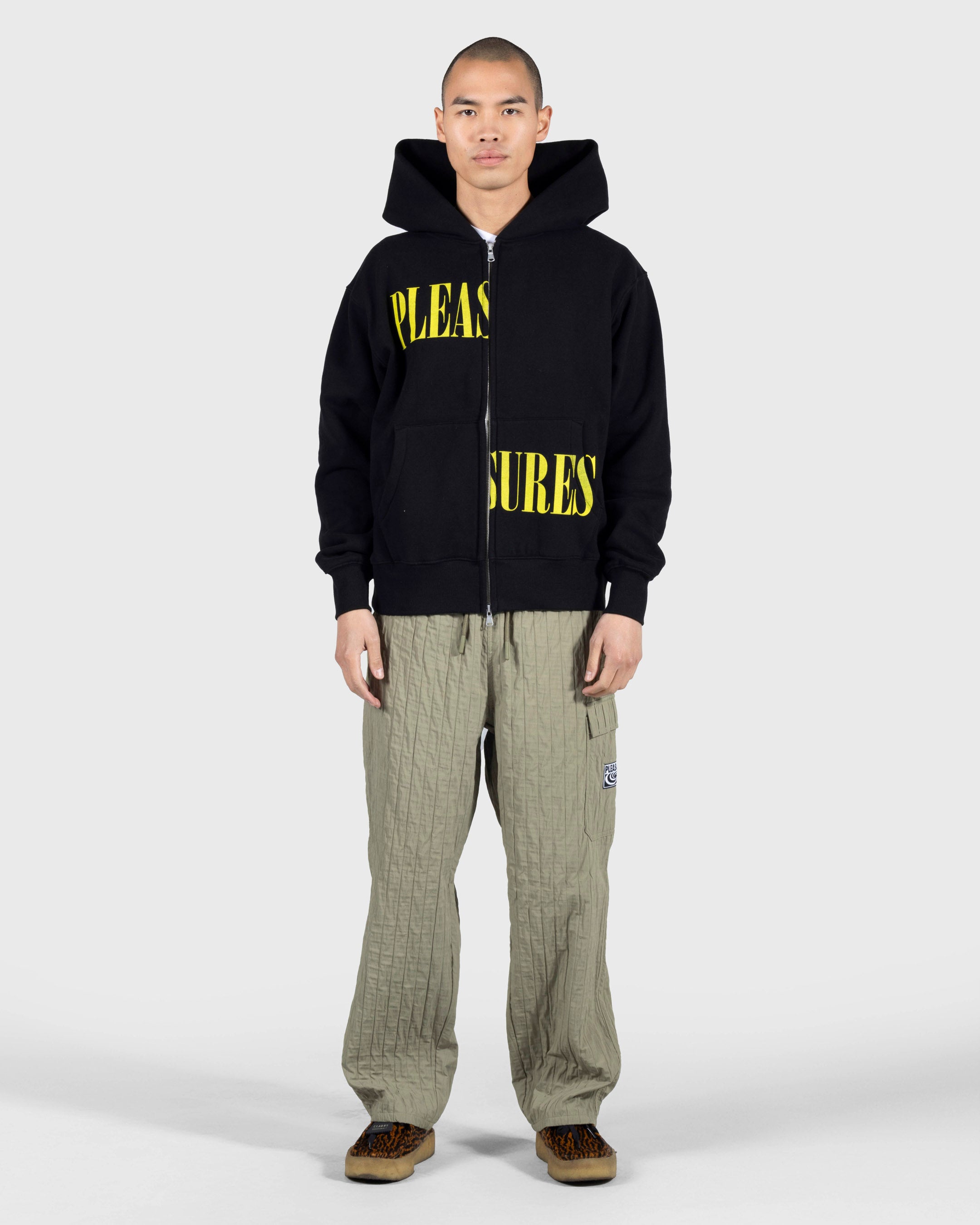 Split Zip Hoodie - Black