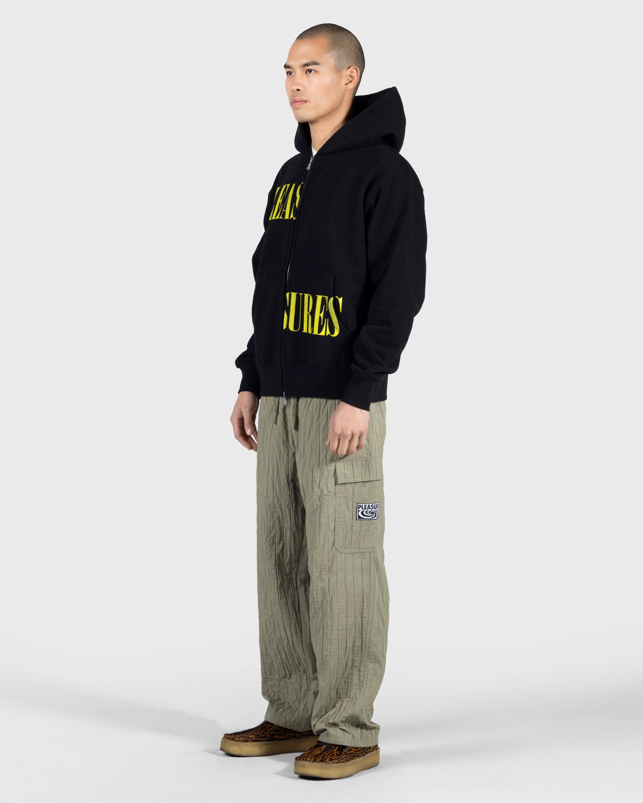 Split Zip Hoodie - Black