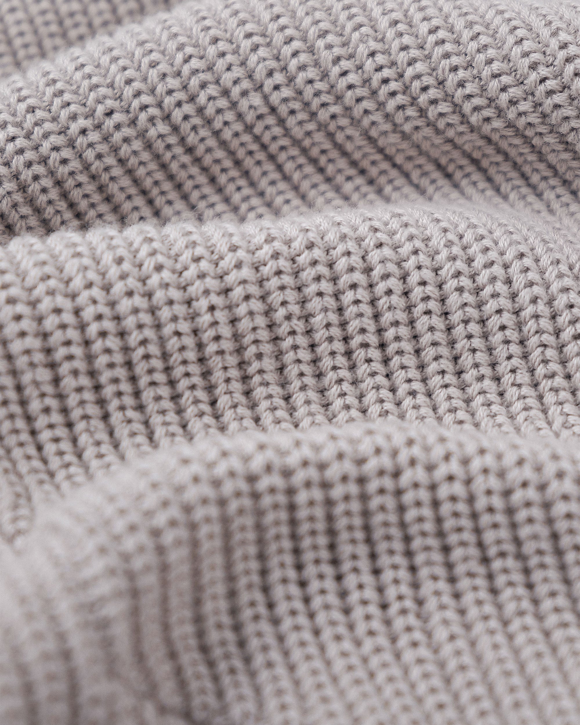 Pennant Knit Zip Cardigan - Slate Grey