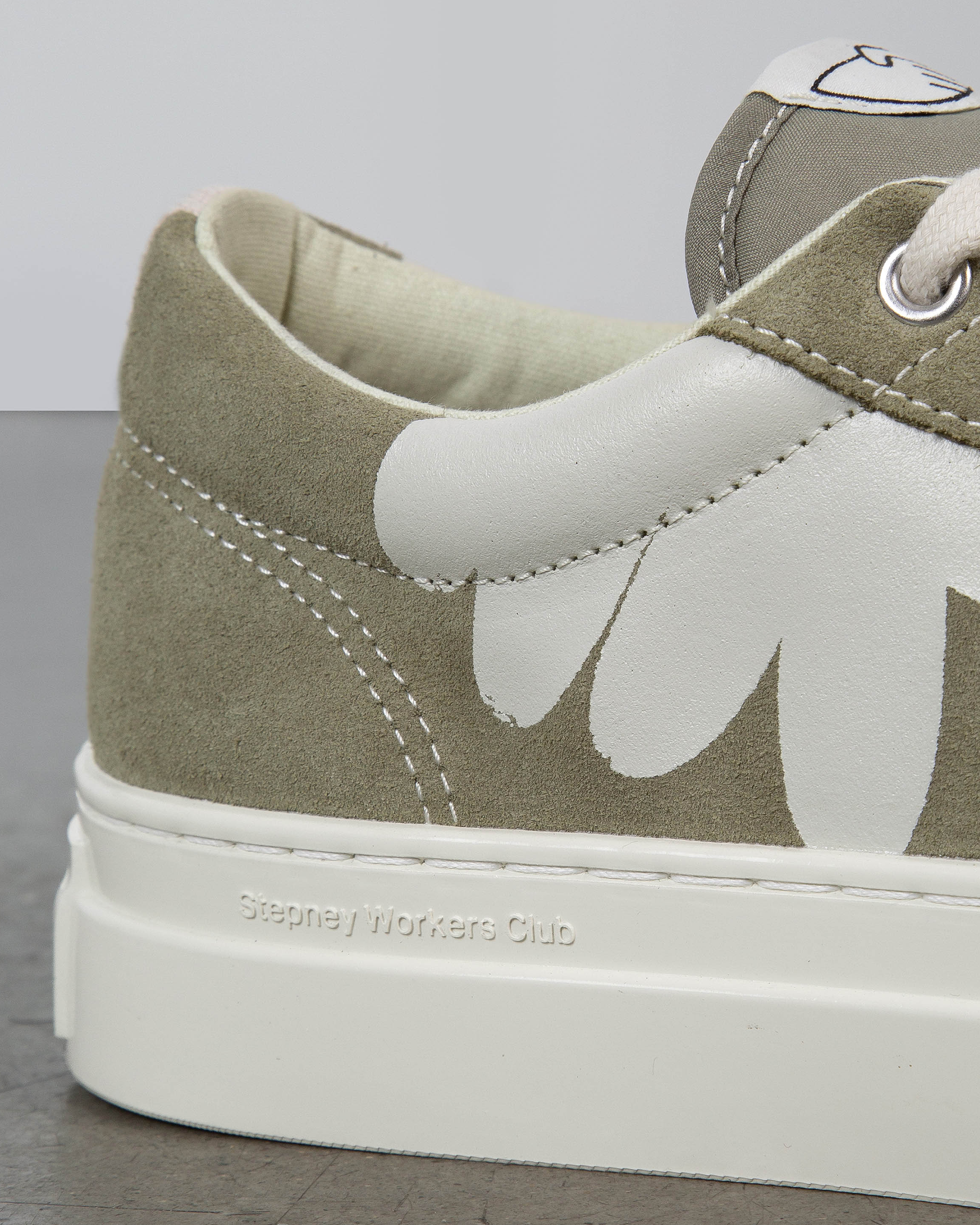 Dellow Shroom Hands Suede - Moss / White