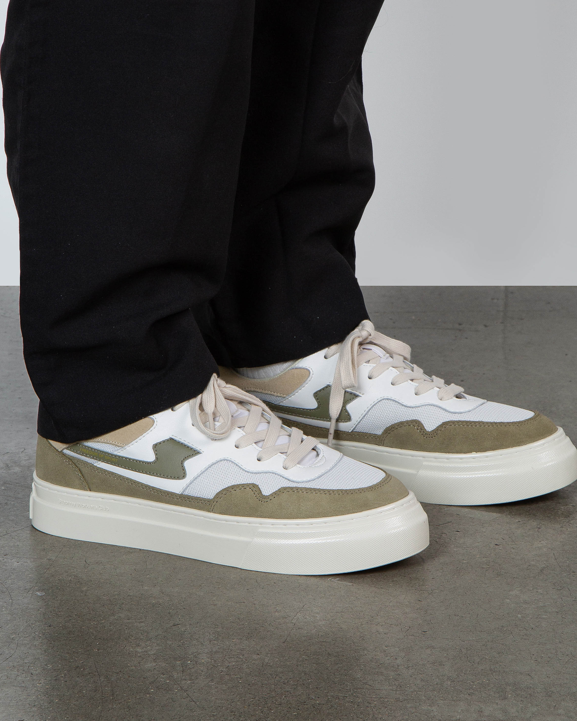 Pearl S-Strike Suede - White / Moss